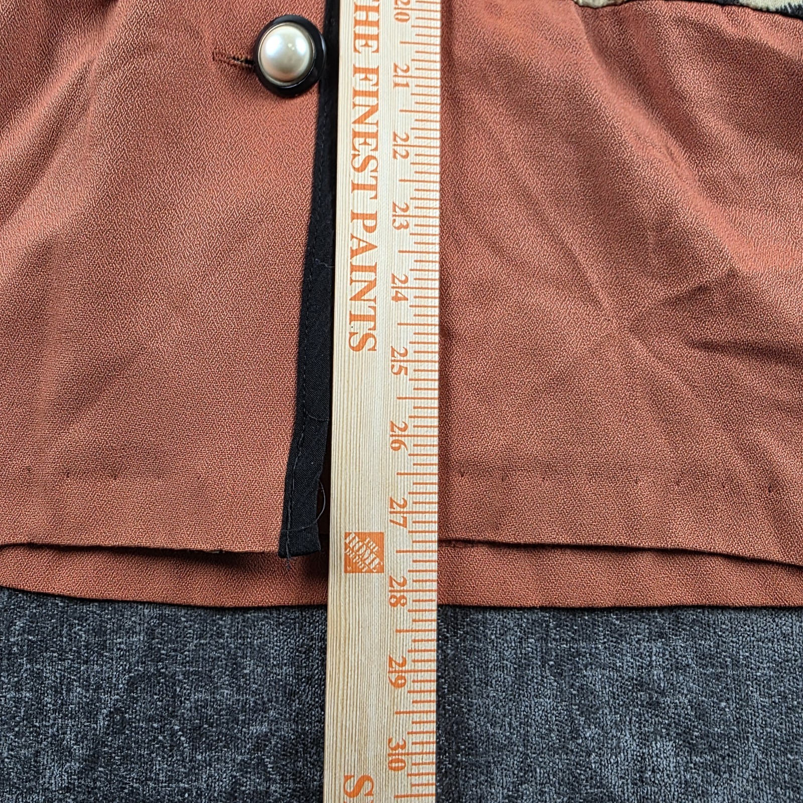 Vtg 70s 80s Womens Blazer Large Leopard Print Pearl Button Rayon Orange Made USA