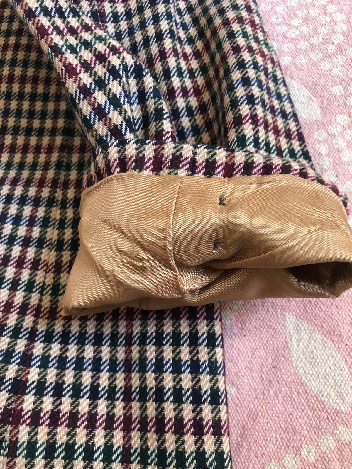 Vtg White Stag Womens 10 Multi Checked Blazer Pockets Lined Classic Preppy 90s