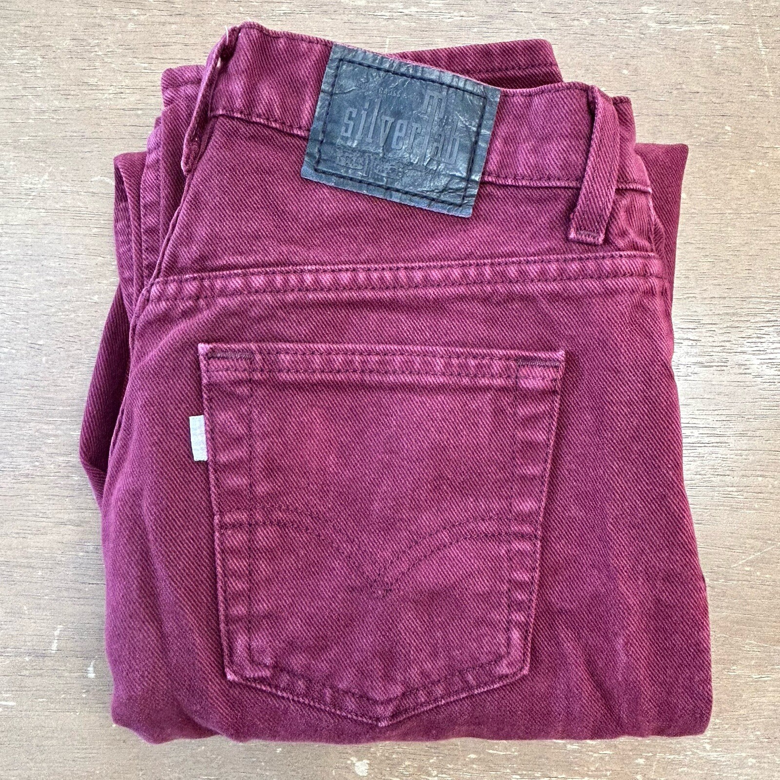 VTG 90s Levi’s SilverTab Loose Jeans Maroon Red 29×30 (Junior Sz 5) Skate Grunge