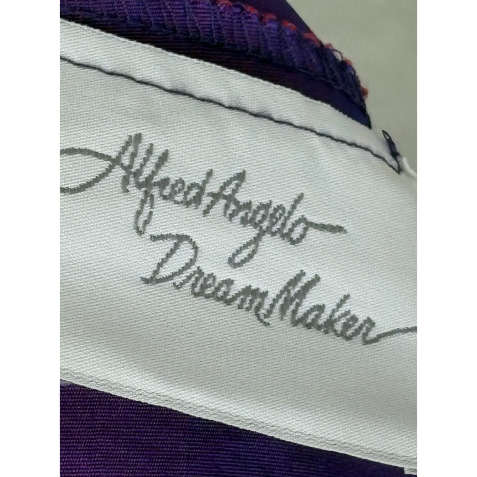Vintage 80s Alfred Angelo Midi Dress Puff Slv Iridescent Purple Taffeta Prom S