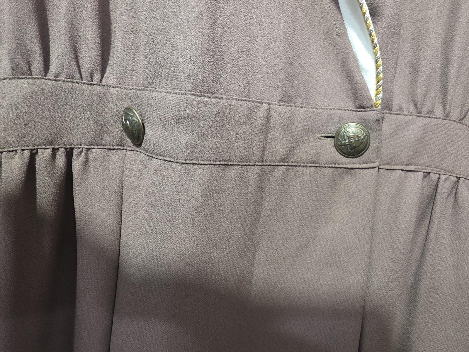 Vintage Chaus Dress Midi Olive Brown Size 12