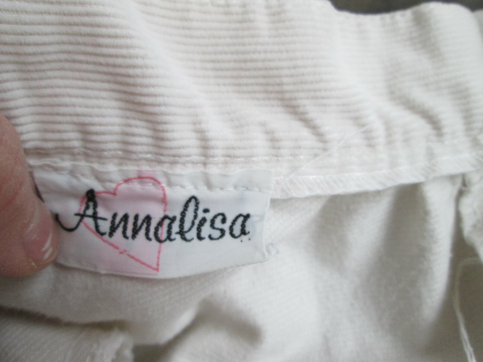 VTG Annalisa Corduroy Skirt 24 Waist Small Pearl White A-Line Full Casual Hippy