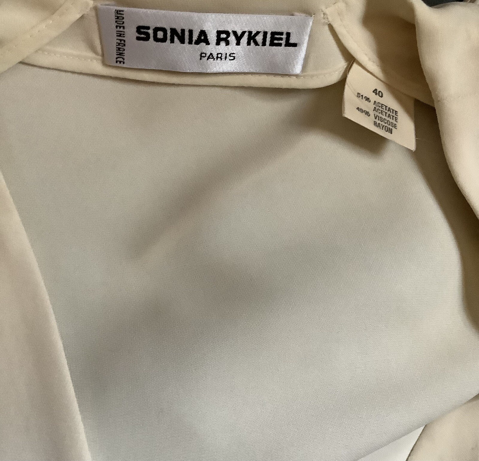 Sonia Rykiel 3 Button Blazer, Cream /Gold Tone Buttons, Sz.40- Sz Medium, Paris