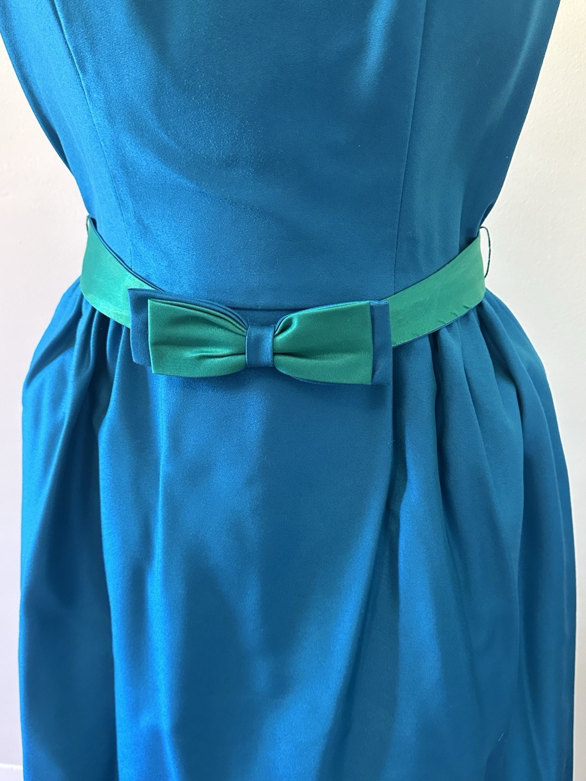 Emma Domb Vintage 1950s Party Prom Dress Floor Length Electric Blue Size 15