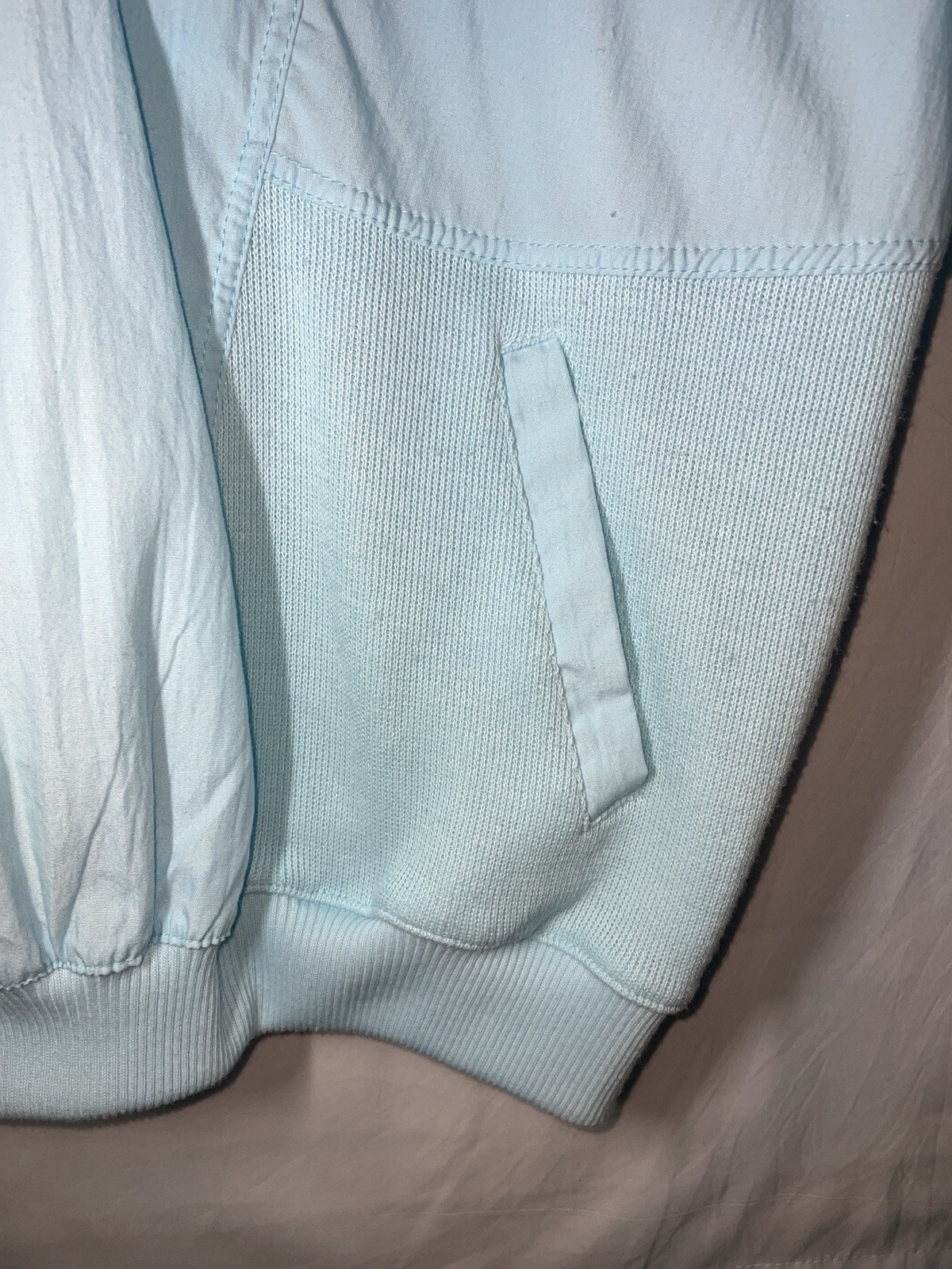 Vintage Women’s Bocoo Nylon Trim Blue Pullover Top (1980s) EUC