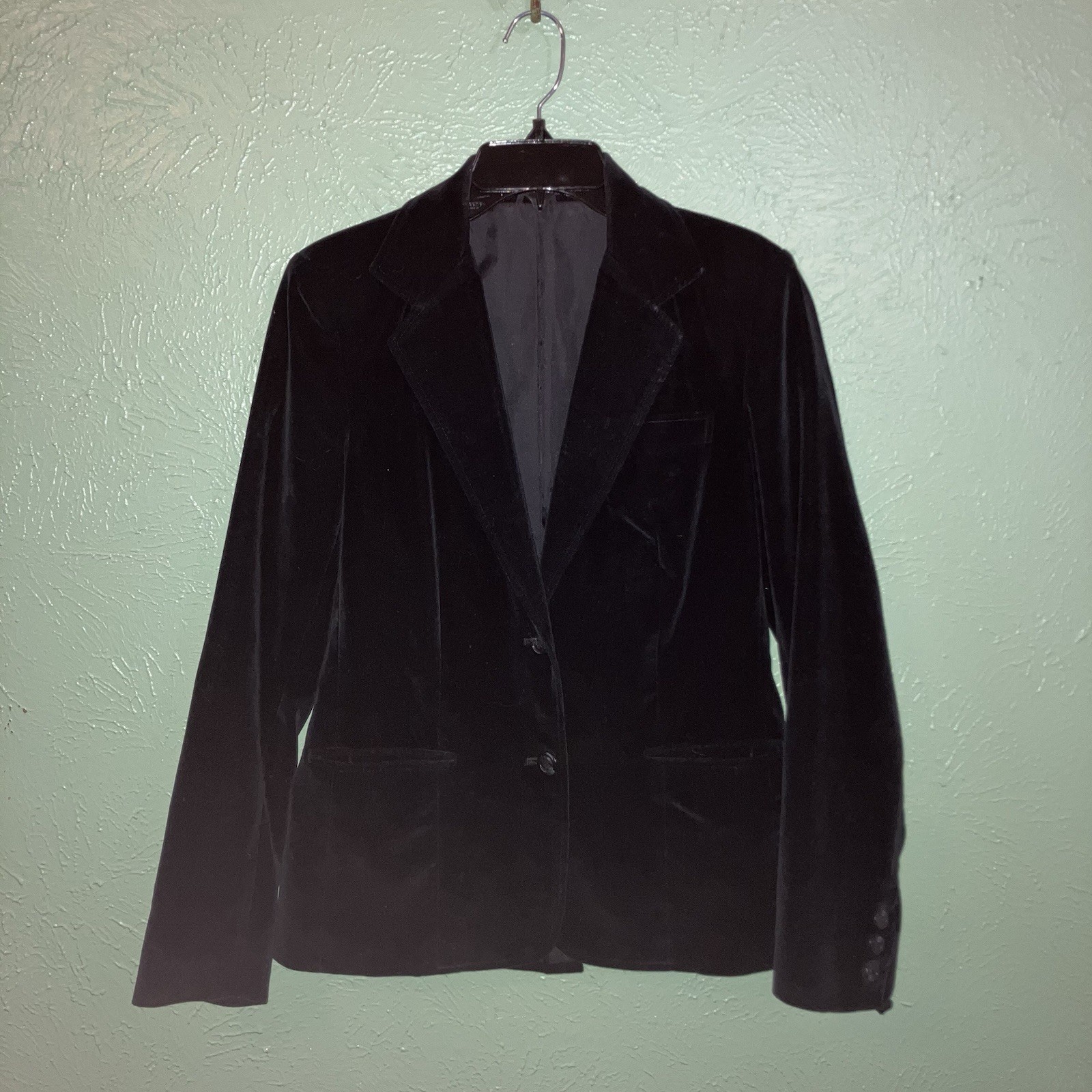 Vintage 1960’s Stockton Of Dallas Ladies Black Velvet Blazer Sz 8