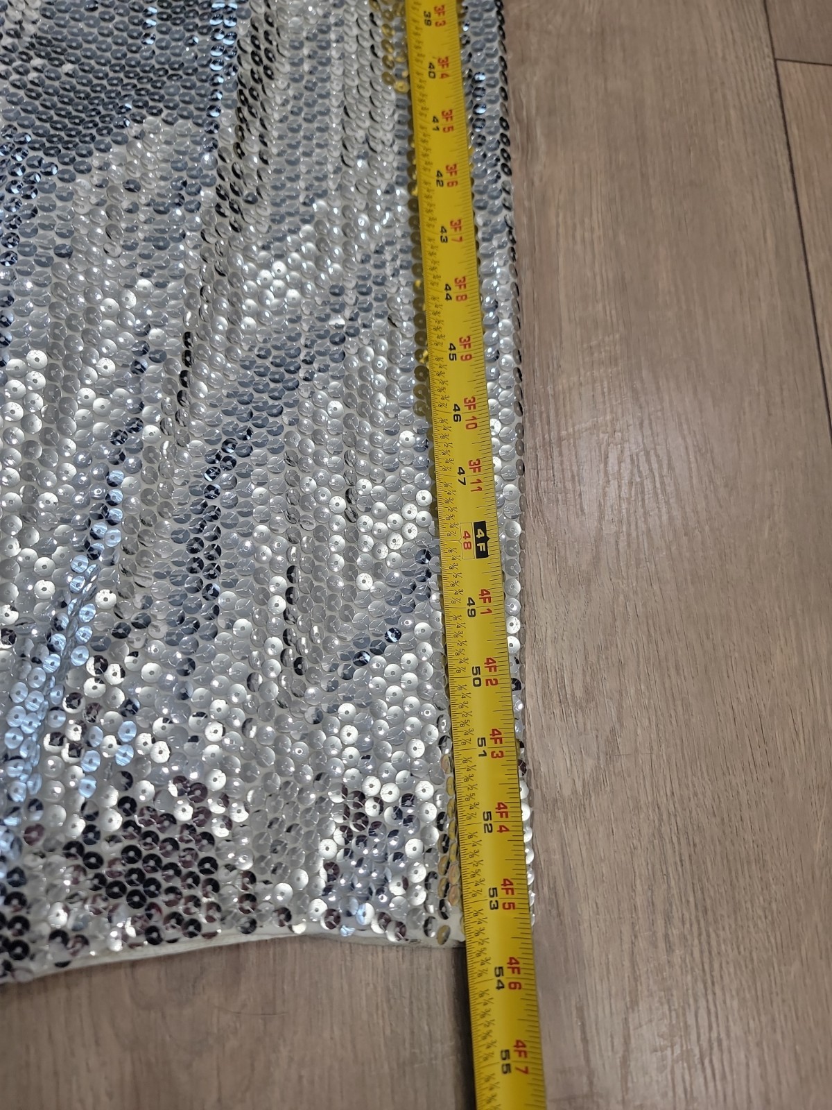 VTG 80s Alice Designs Silver Sequin Beaded Evening Gown Formal Prom Dress