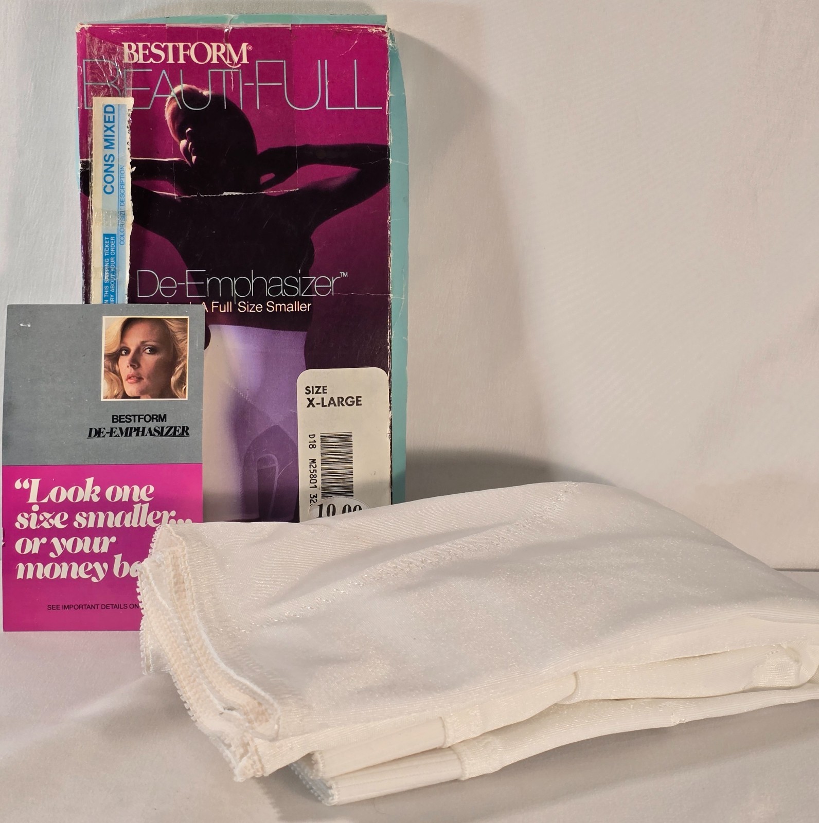 Vintage Dupont Bestform Beautifull De-Emphasizer Bodyshaper for Slimming-Size XL