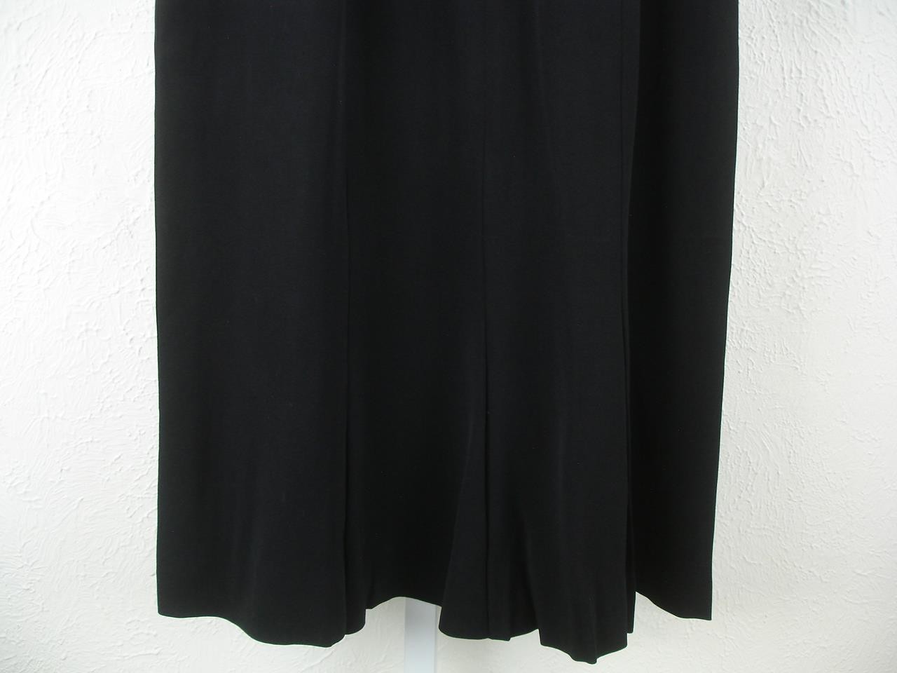 Women’s sz XS Vtg 1920’s Black Crepe Dress Peplum Bow Ruched Sleeves Long Sleeve