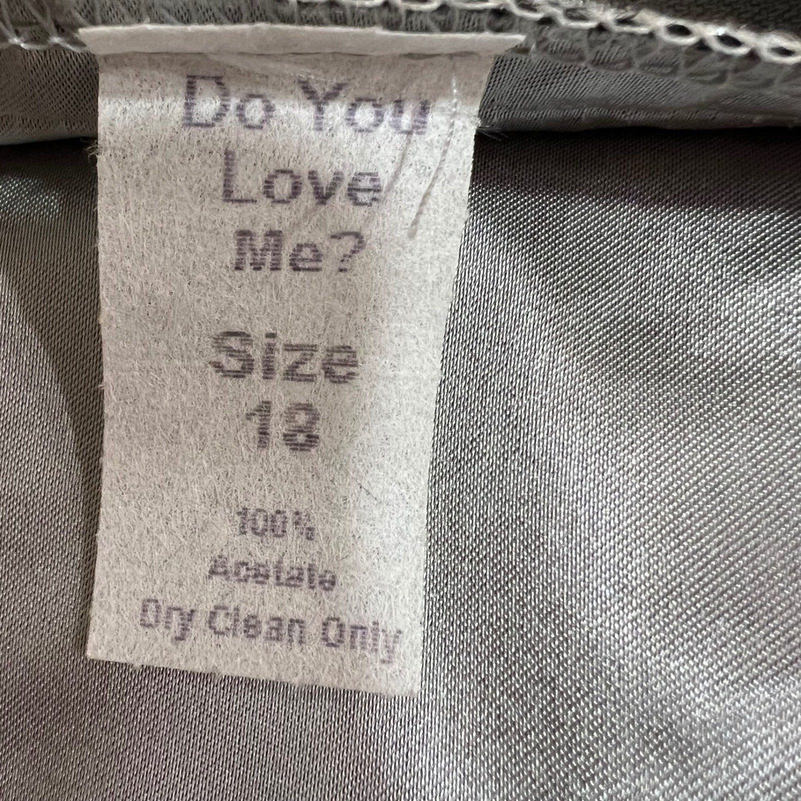Do You Love Me Silver Acetate Brocade Maxi Slip Dress 90s Prom Gown Vintage 18