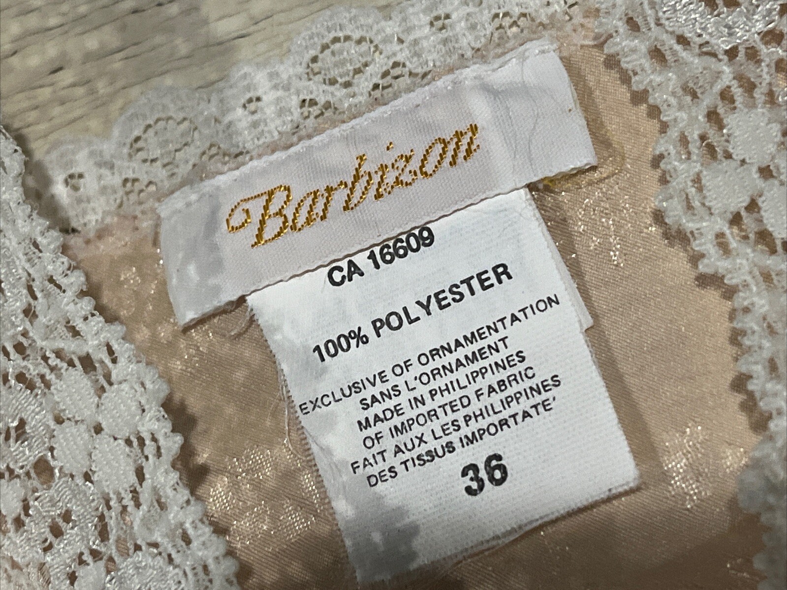 Vintage Barbizon Nightgown Slip Women’s 36 Lingerie Tan Nude~Beautiful