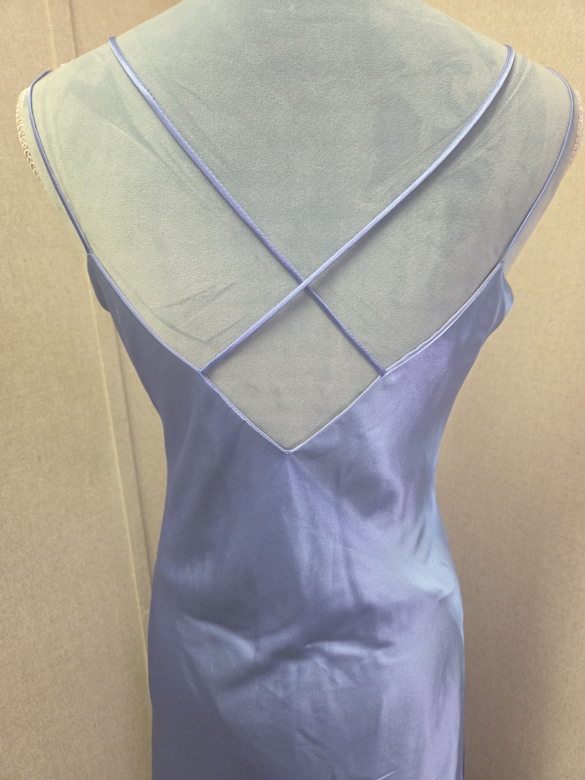 Teeze Me Y2K Slip Dress 11/12 Blue Spaghetti strap Dbl Layered