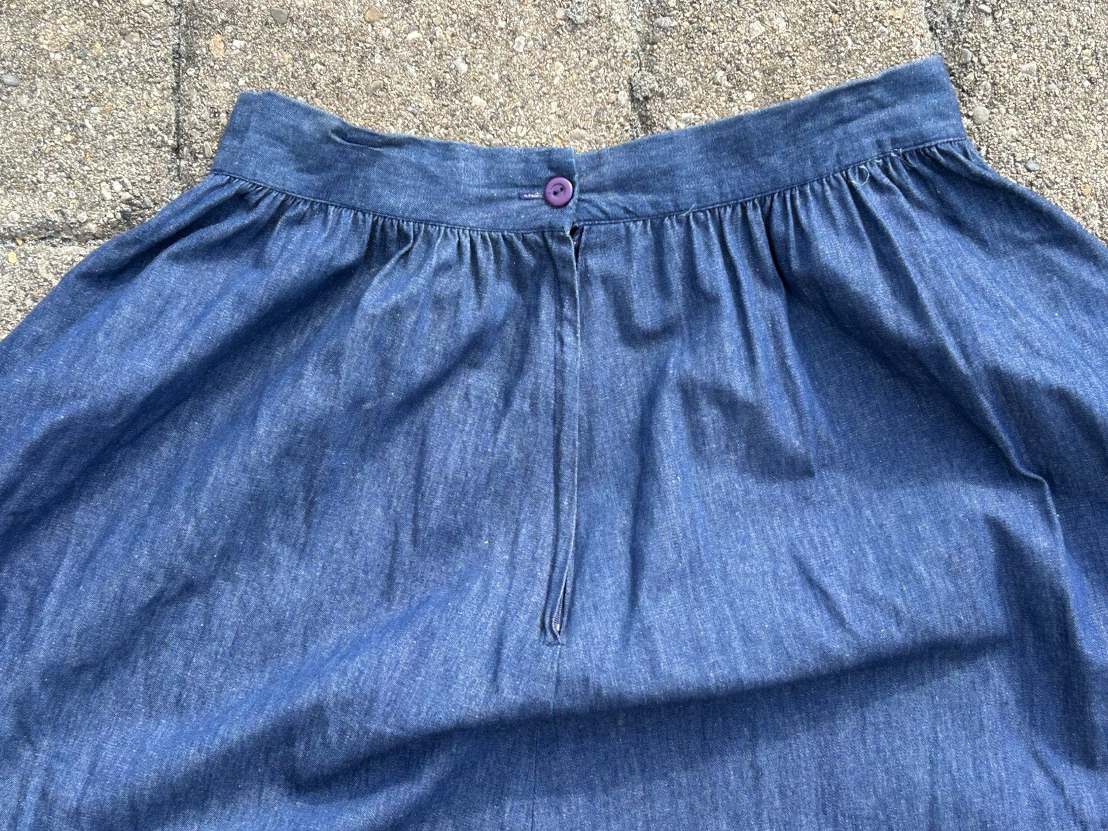 Vintage 80-90s Kayo Of California Button Zipper Blue Skirt Dress