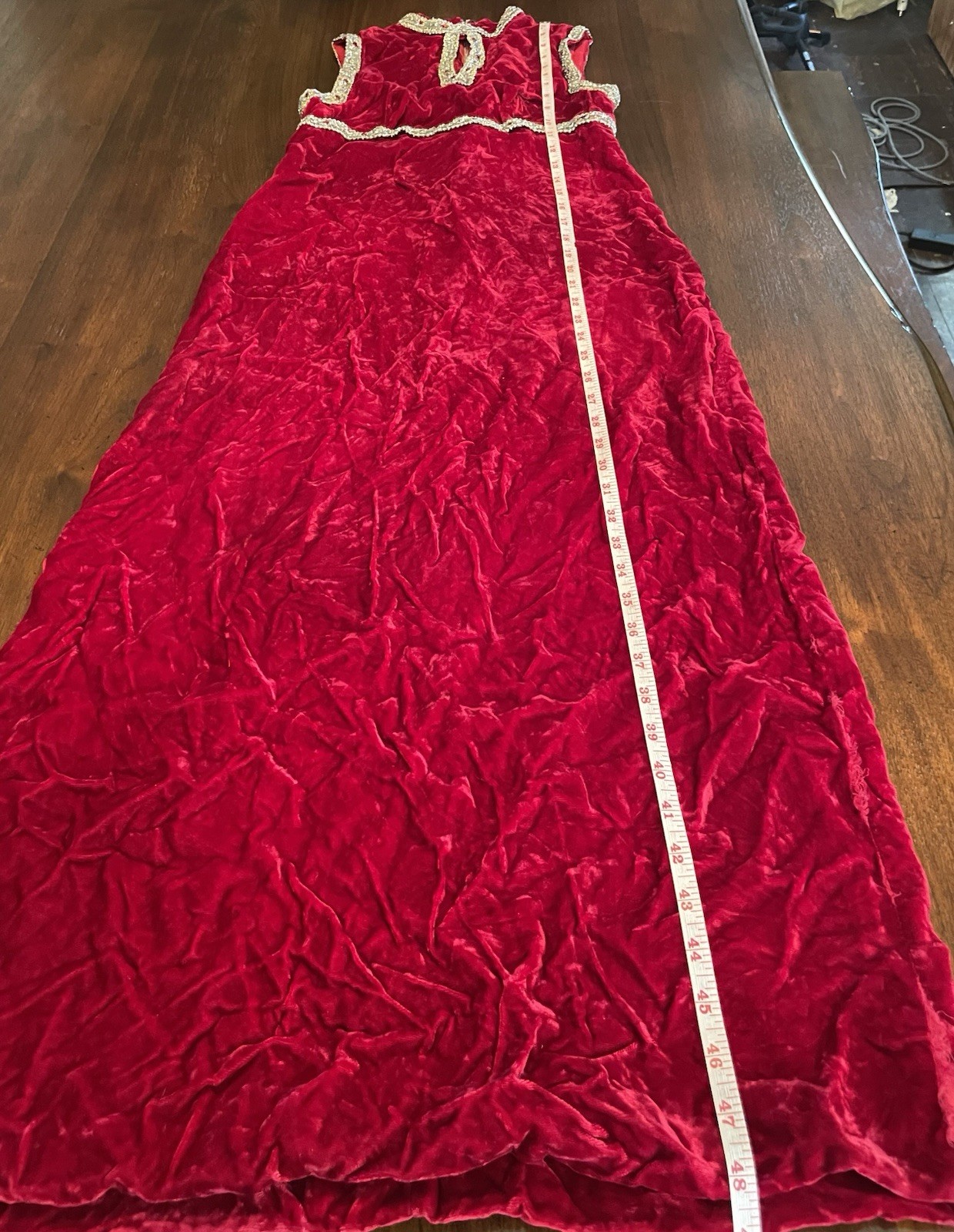 Vintage Red Velvet Dress- XSmall- quinceañera, Prom 50’s 60’s