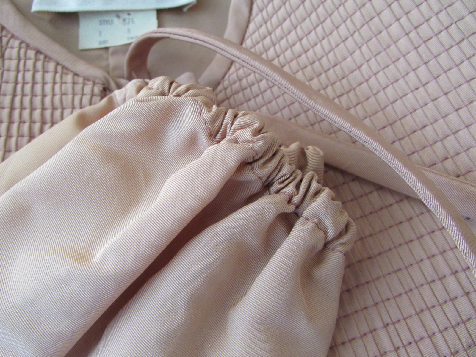 VTG 1970s Oscar de la Renta for Appel Peach Taffeta Maxi Coat Dress S