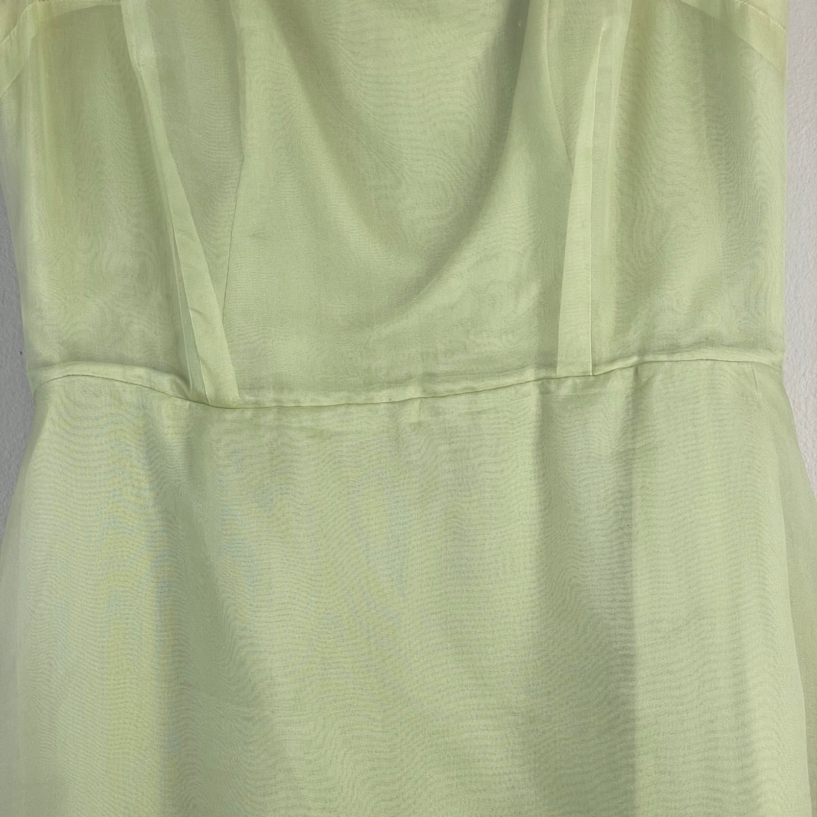 Vintage Watters & Watters Silk Tea Party Dress 10 Ethereal Embroidered Cocktail