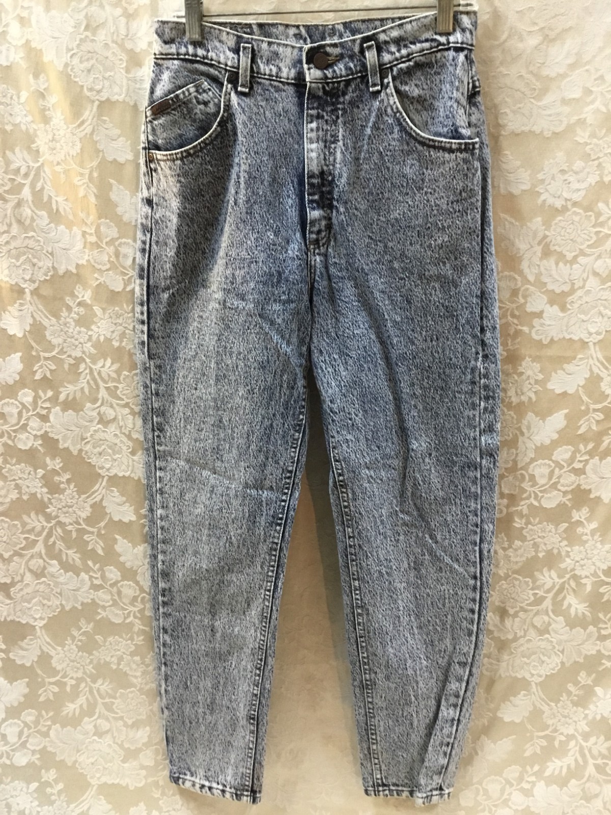 Vintage 90s Lee Acid Wash High Rise Jeans 13 Tapered Leg 27×30 MADE IN USA mom