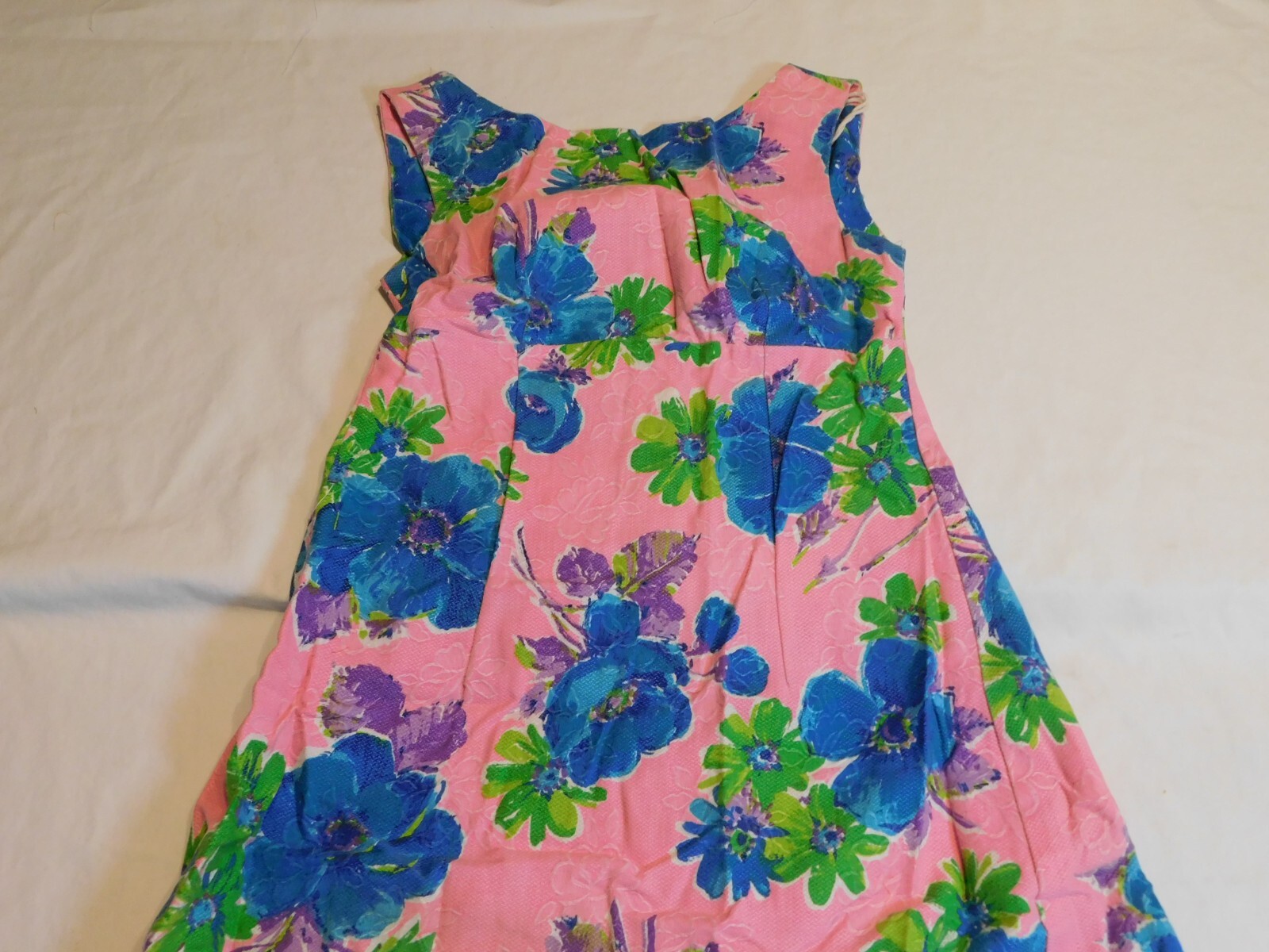 VTG 60’s ALOHA DRESS HAWAIIAN TEXTURE FABRIC KAREN ANN MADE HAWAII GROOVY XS S
