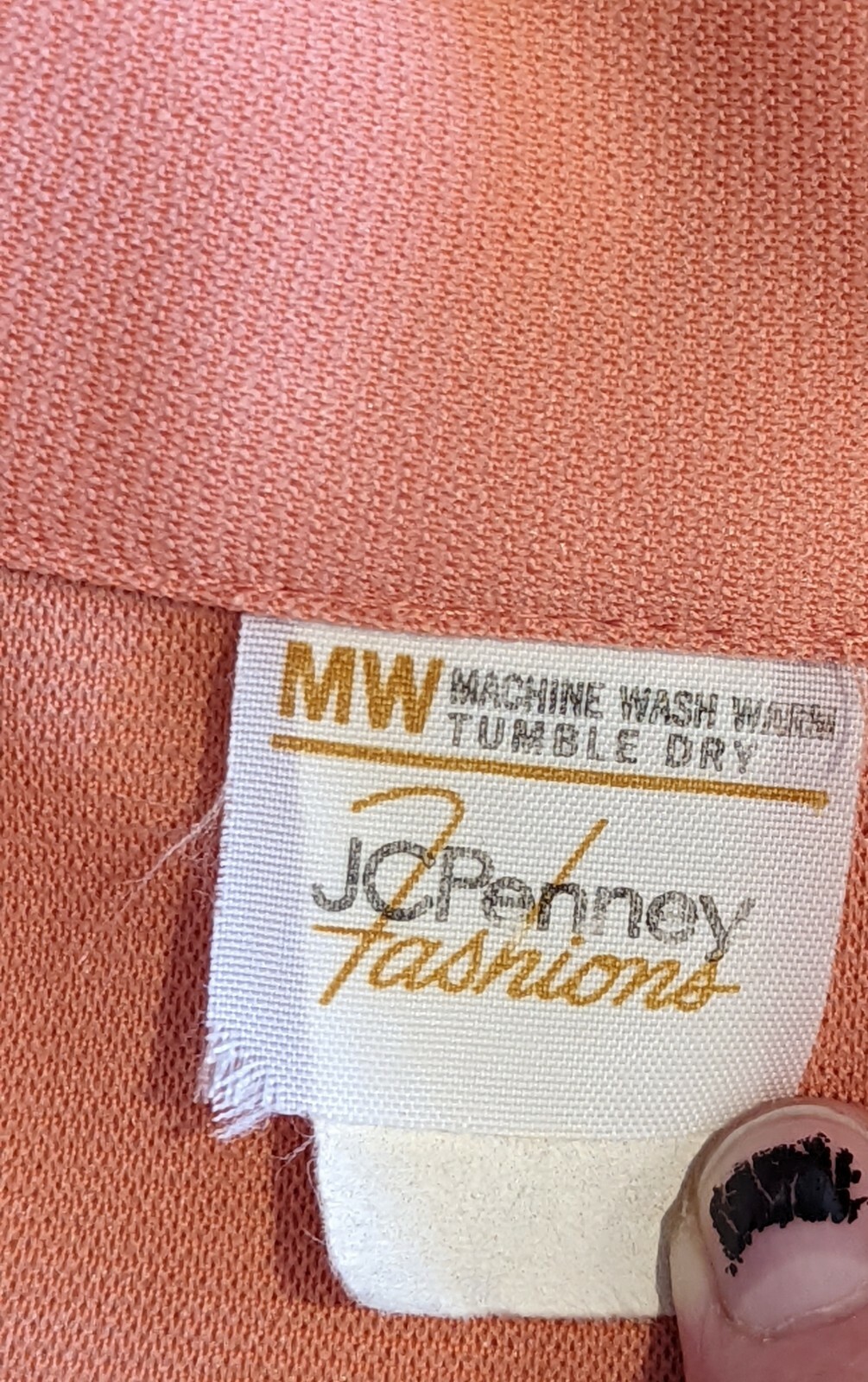 Vintage 70s JC Penny Fashions Leisure Suit Bell Bottom Hippy Retro Peach Sz 12