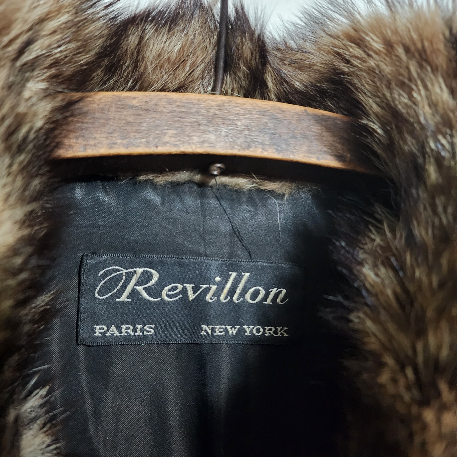 Vintage Revillon Frères Saks Fifth Mob Wife Raccoon Fur Coat Full Length Luxury
