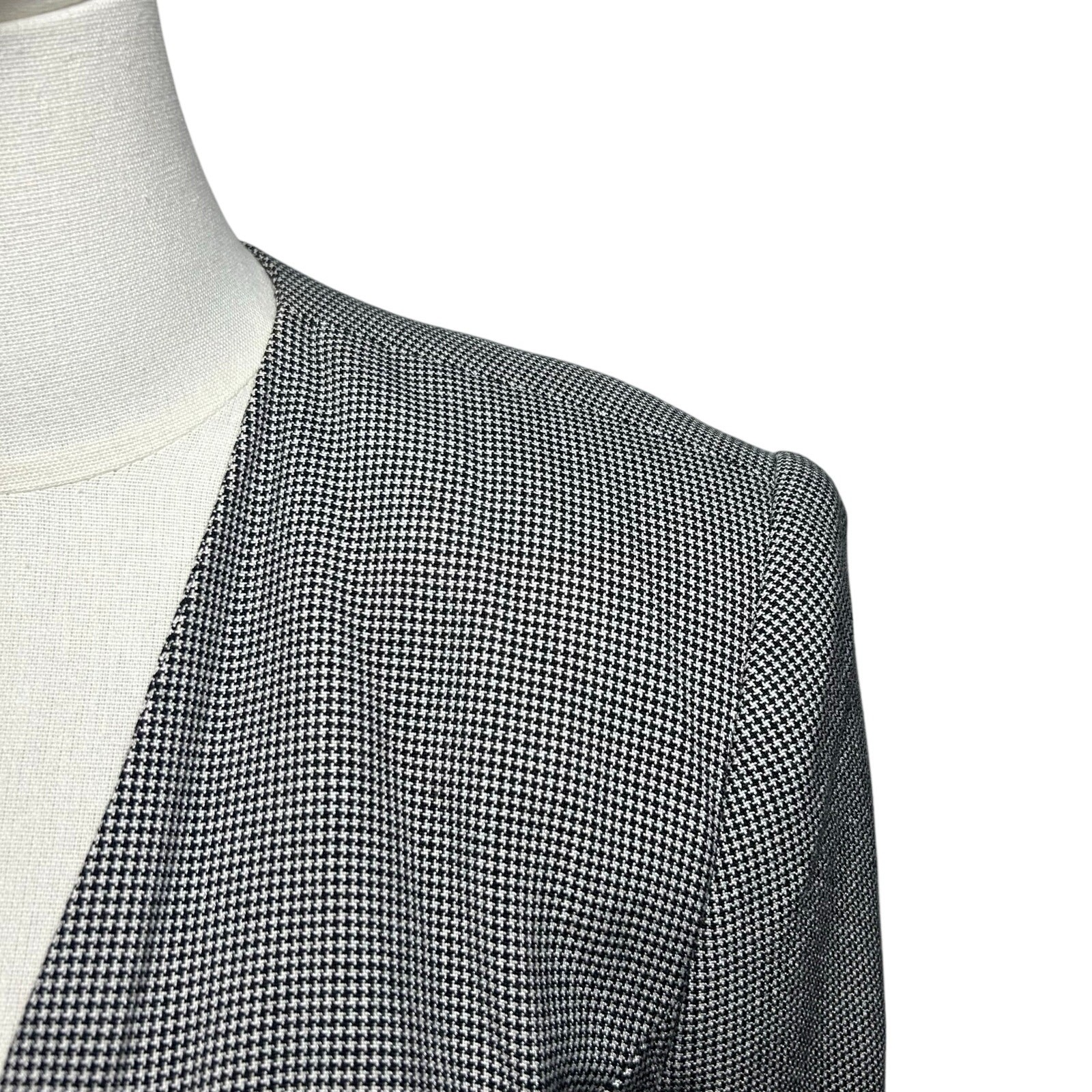 VTG 80s Gray Power Blazer Petite 8 Dark Academia Preppy Minimalism Office Siren