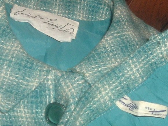 Vintage 1950s or 60s LORD & TAYLOR Towncliffe plaid wool Skirt suit Set