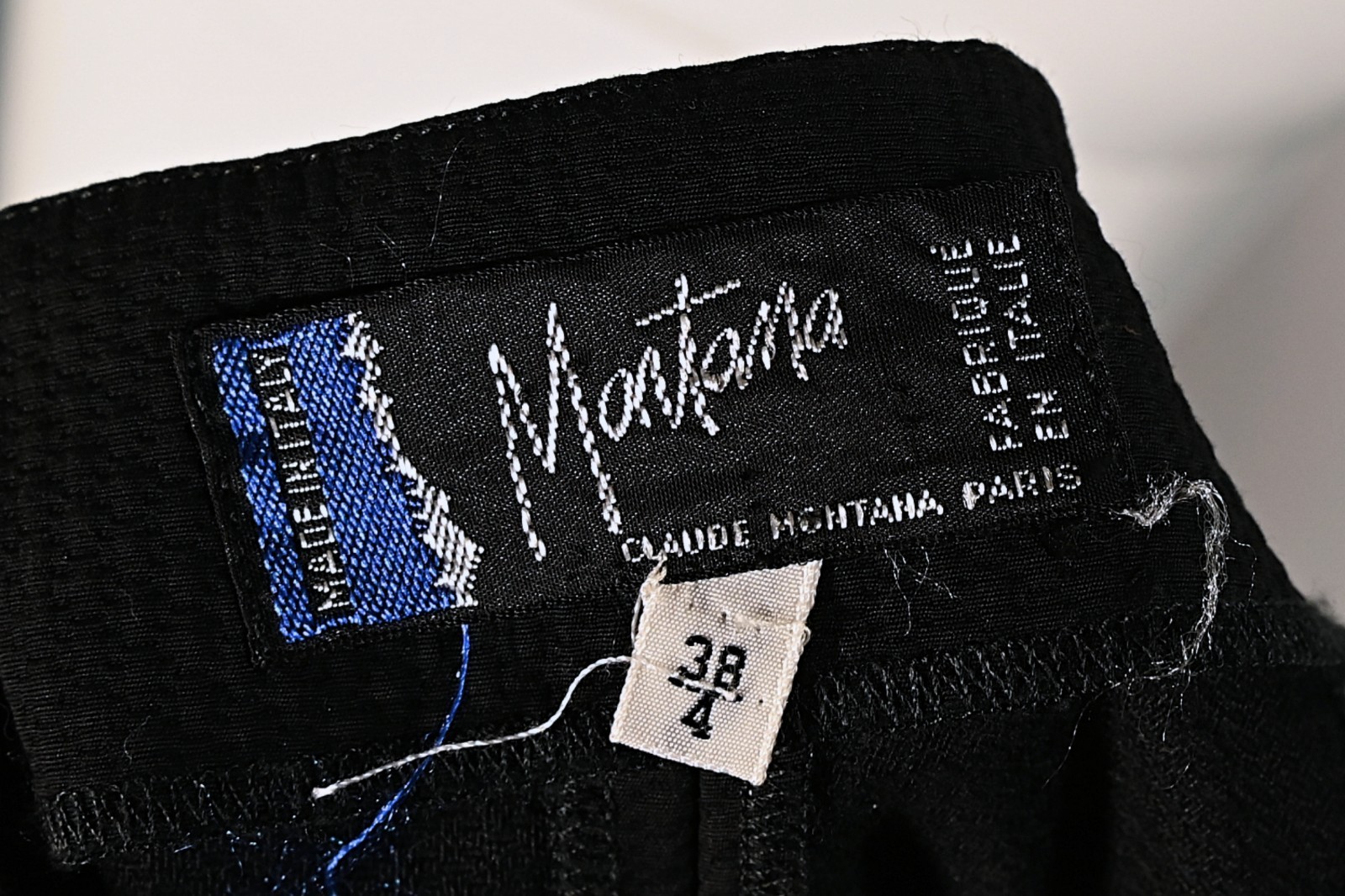 Vintage Claude Montana Black Mini Halter Dress, 'Montana’ Made in Italy XS/XXS