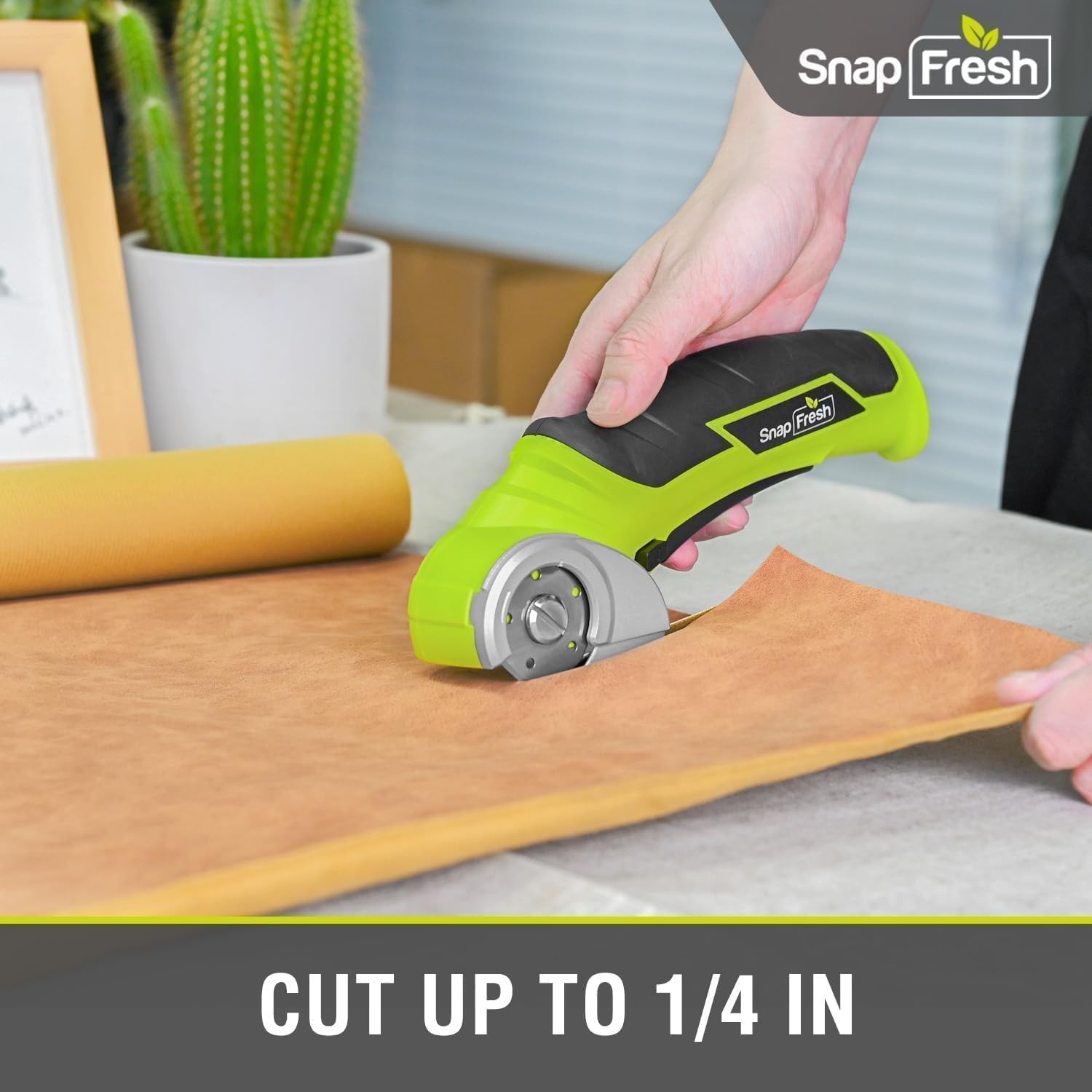 SnapFresh 4V Cordless Electric Scissors Mini Box Cutter Carpet Cardboard Leather