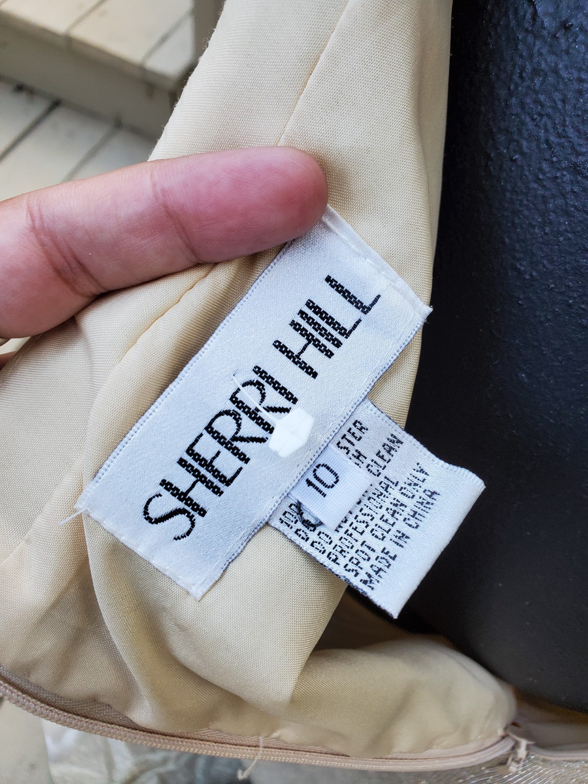 Vintage Sherri Hill Dress Gold Sparkling Dress Prom Gown Bridal Dress