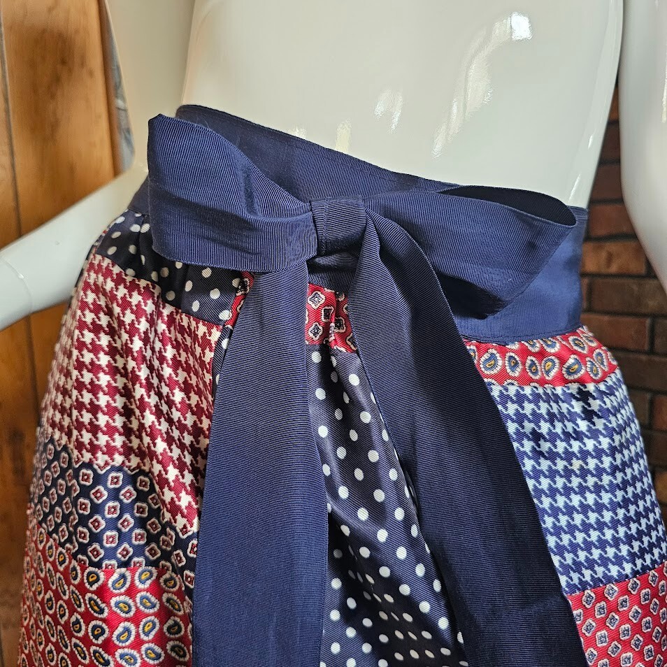 Vintage 70s Mr. Hank Patchwork Maxi Woodstock Hippie Hostess Wrap Boho Skirt M