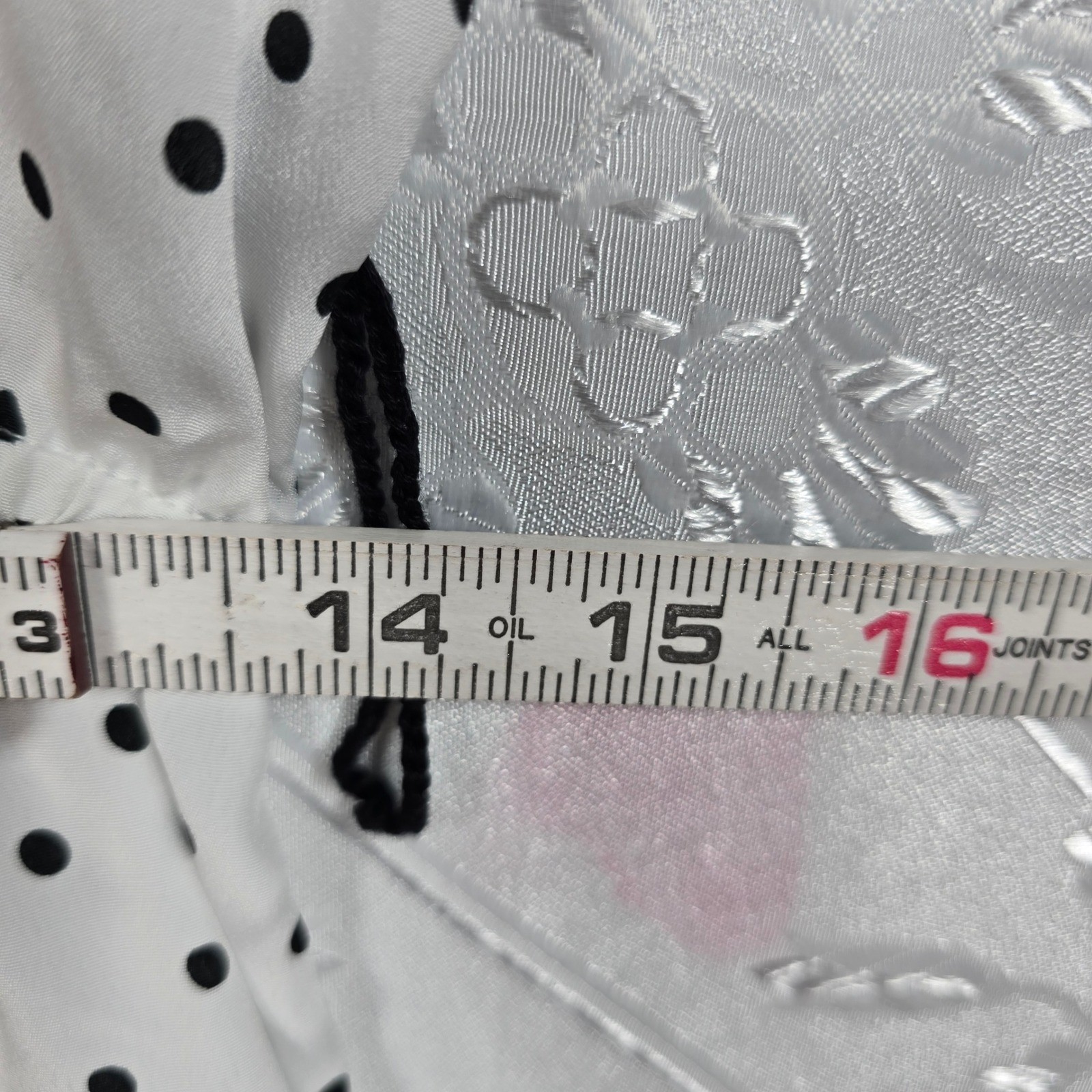 Vintage VLP Petites Polka Dot Dress White Black Belted ILGWU Made in USA Size 14