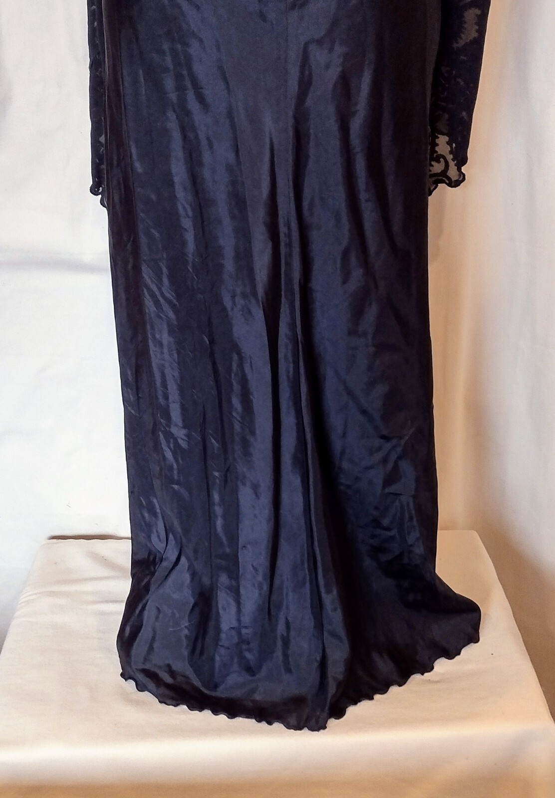 Marion Clayden Full Length Silk and Rayon Cut Velvet Skirt 1990’s