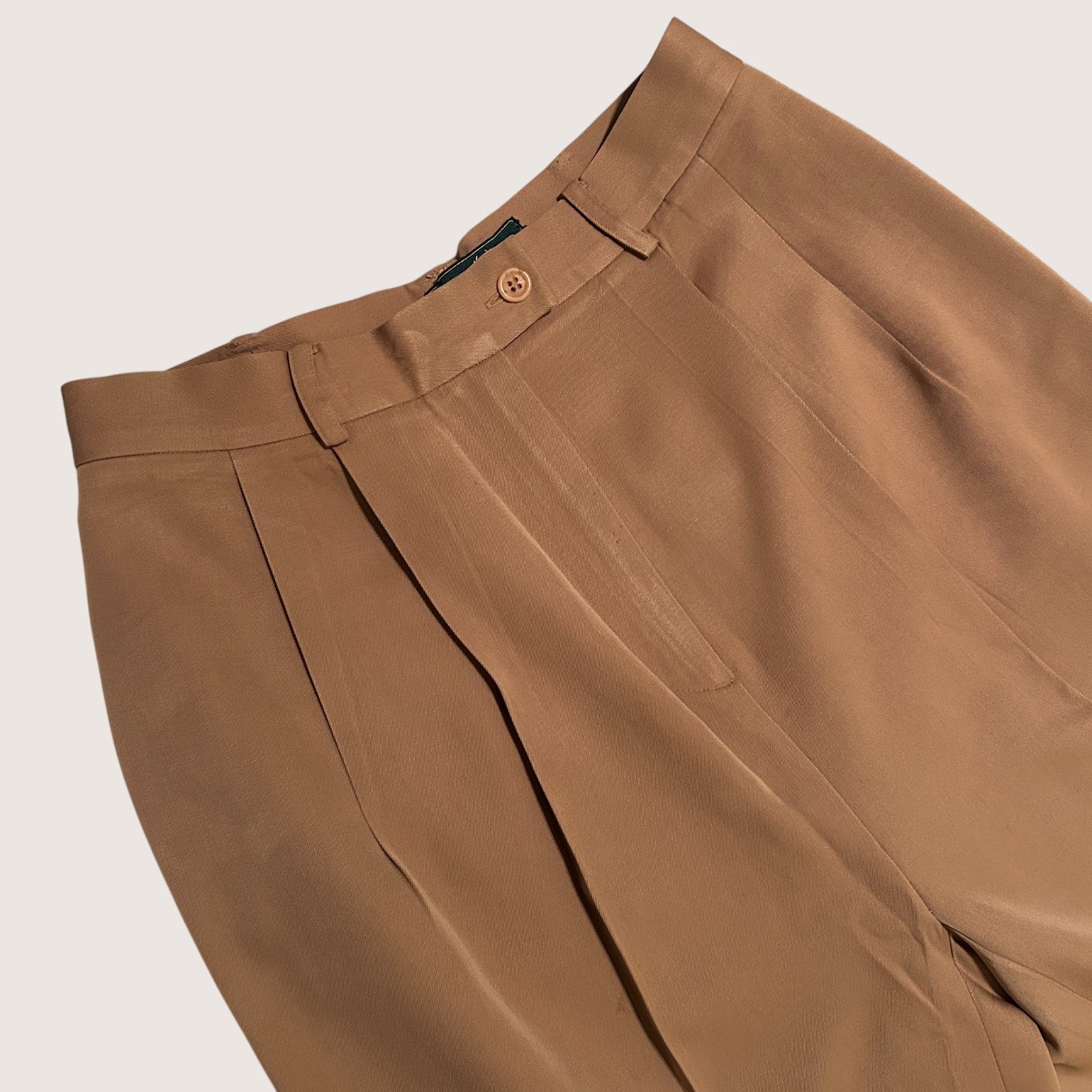 Embassy Row Camel Wool Dress Pants Women’s Vintage Tailored Slacks