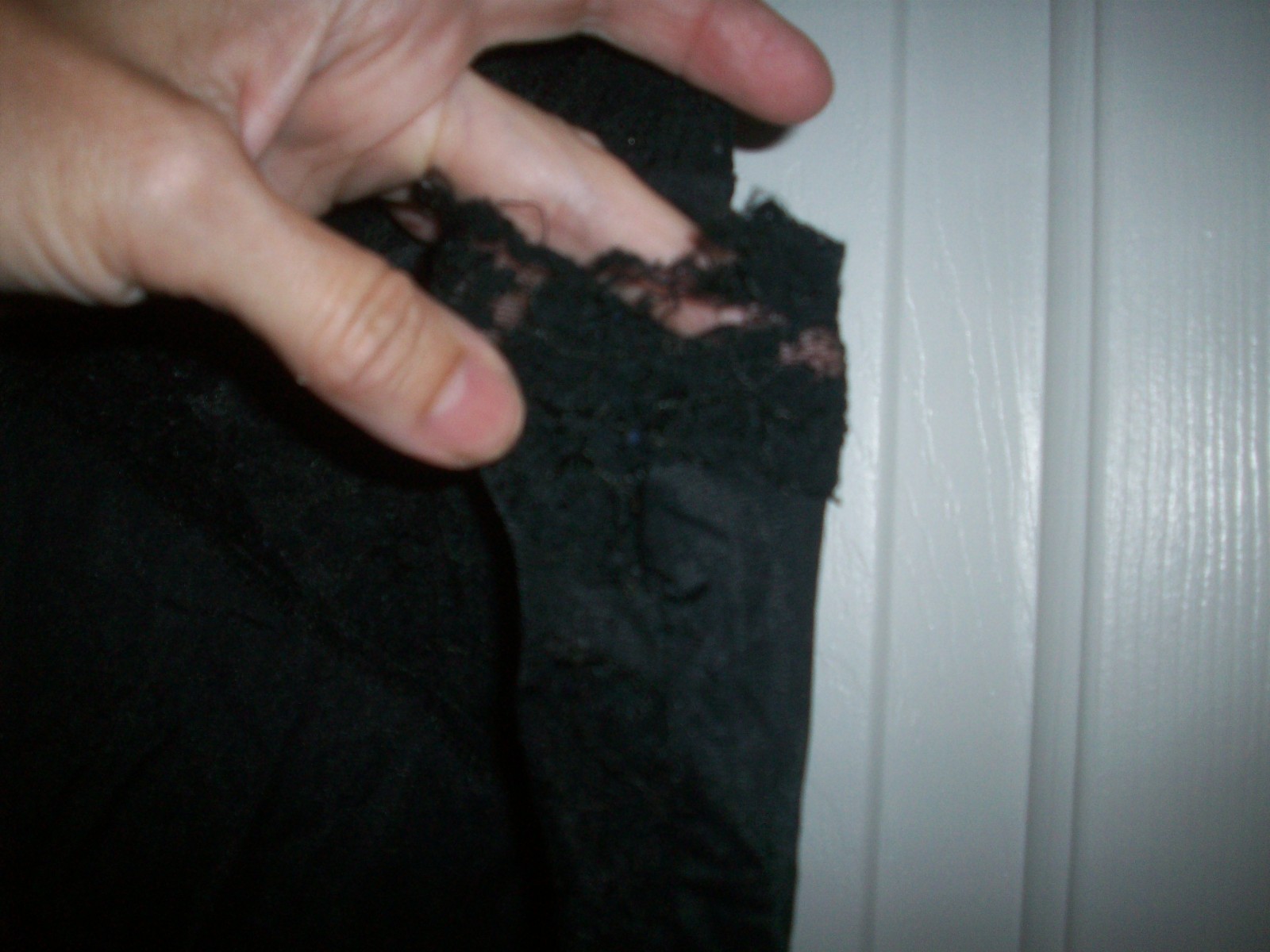 Vintage Black Lace Full Slip Dress Size 34 Nylon Embroidered Nightgown, No Tags
