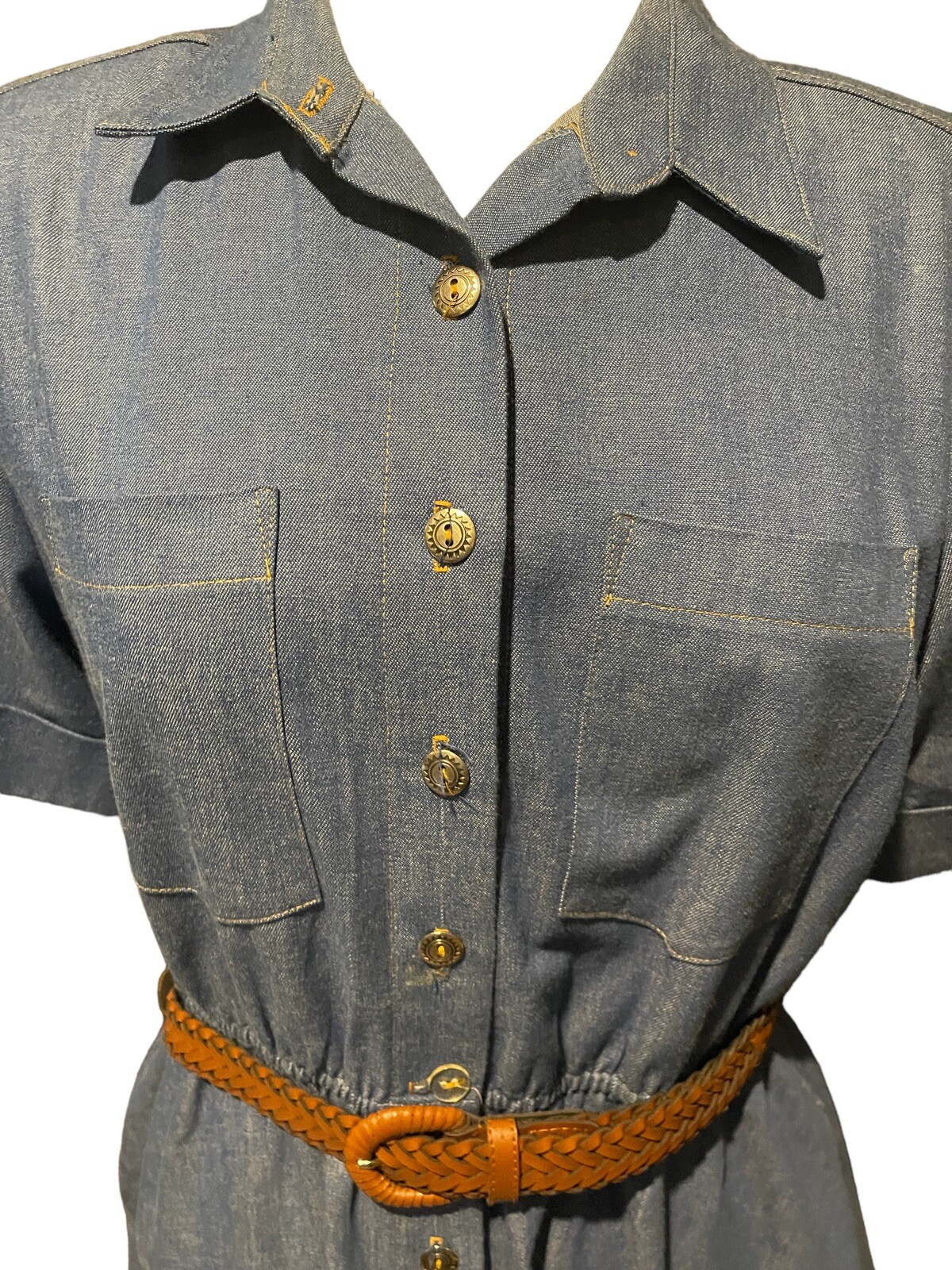80s Vintage Chelsea Jones Collection Jean dress casual womens RARE sz 10P