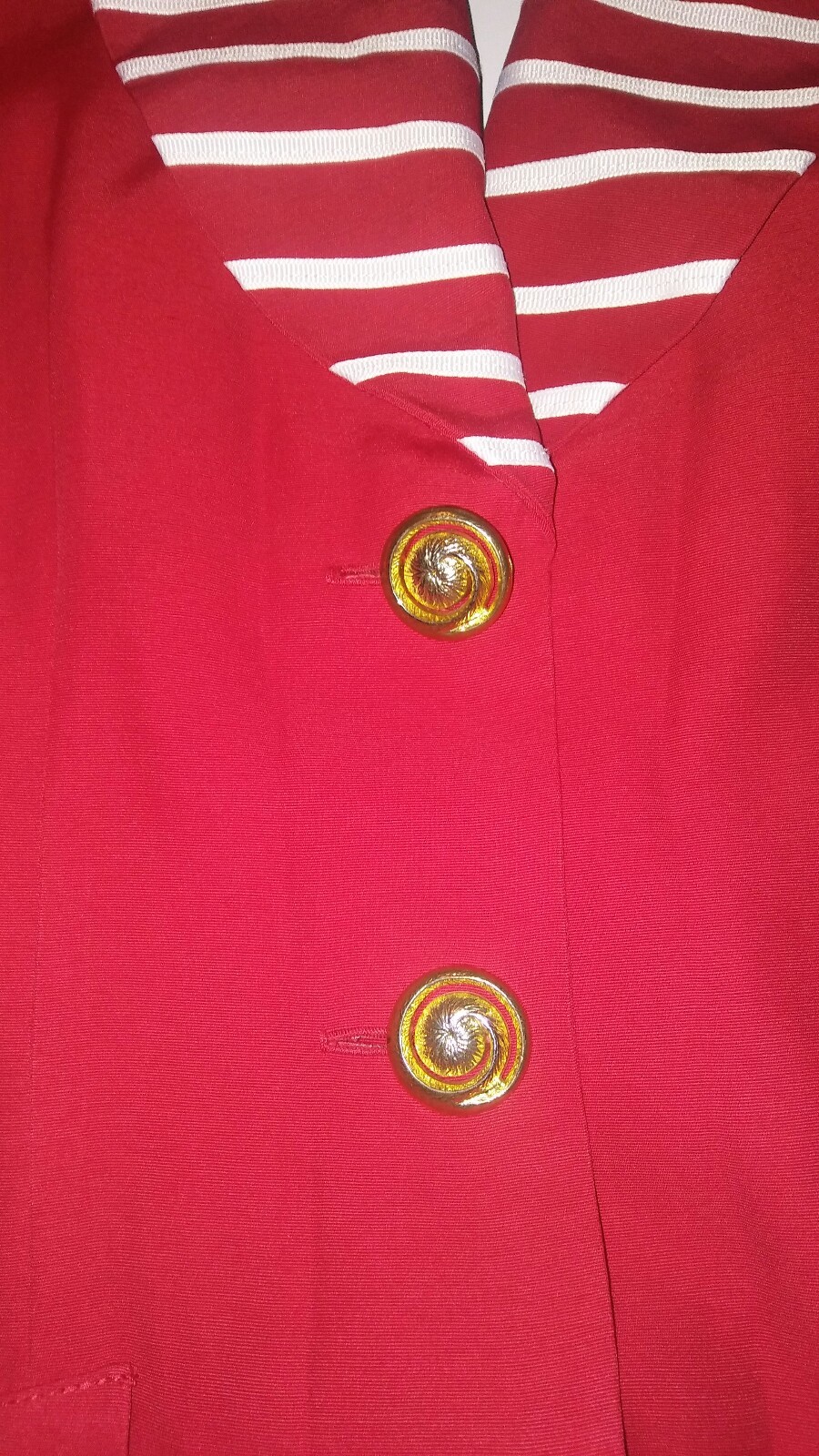NWT Vintage 90s Joseph Ribkoff Bright Red Sailor Nautical Dress Size 8