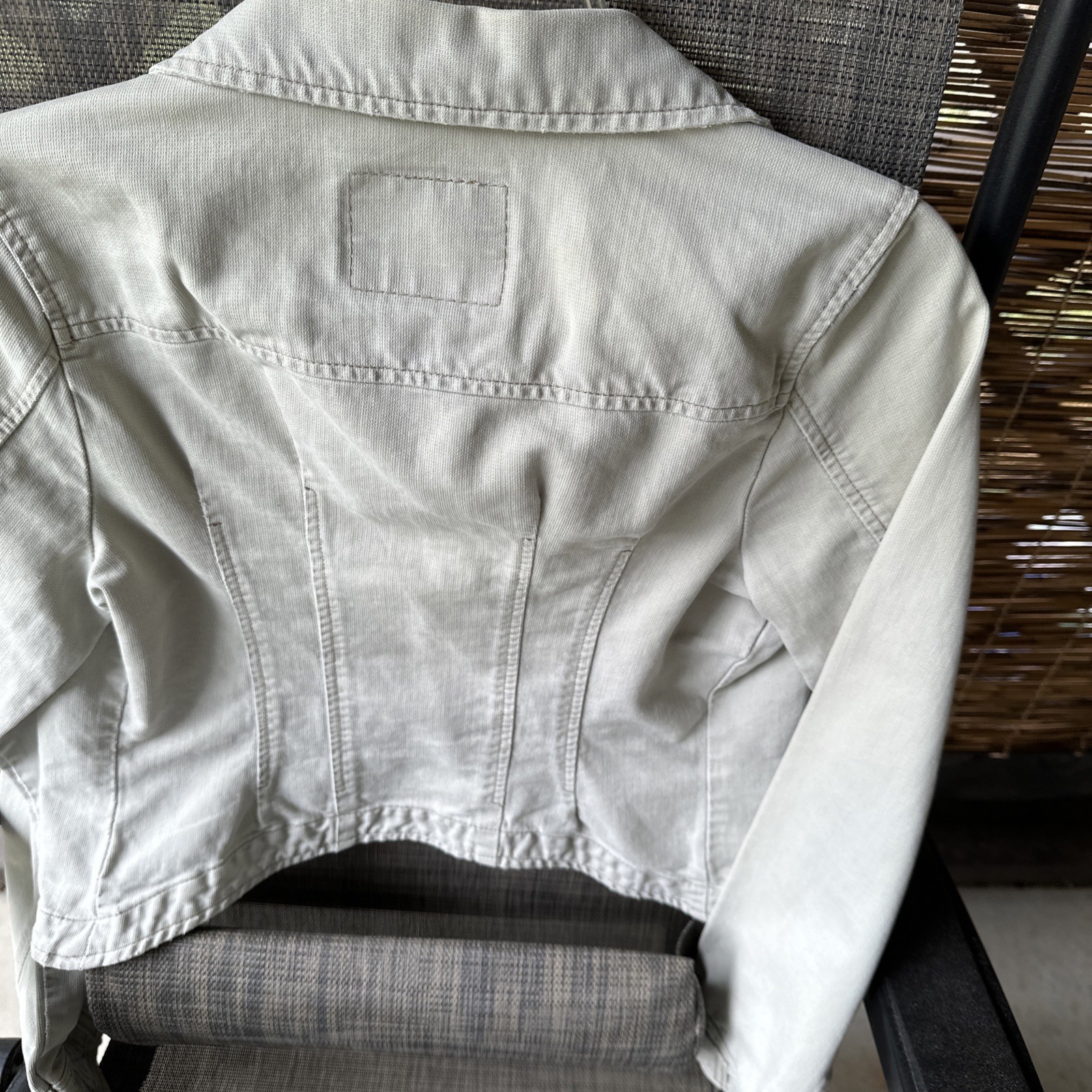 VTG Y2K Levi Strauss & Co Tan Colored Cropped Denim Blazer Jacket