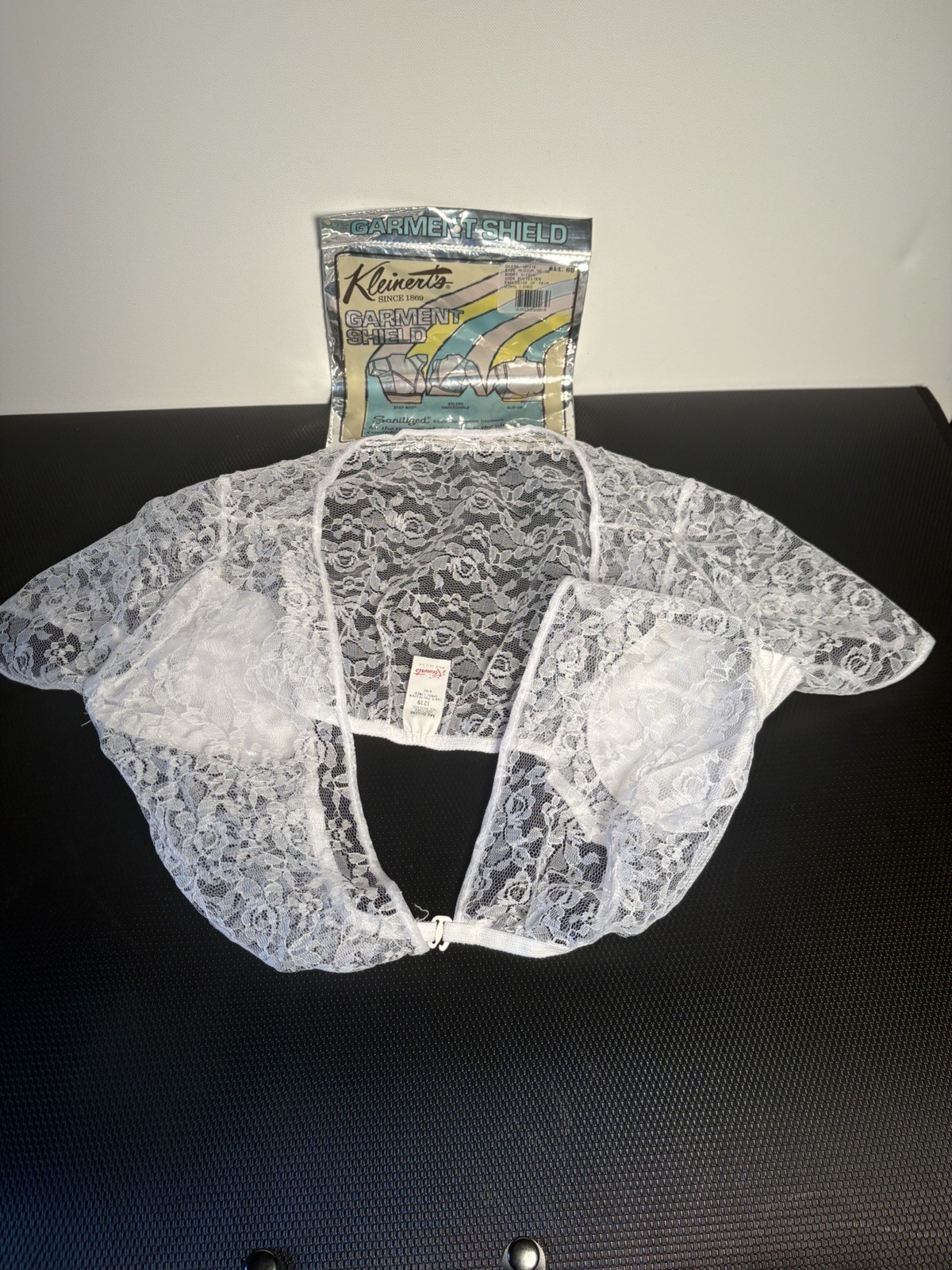 Kleinerts Garment Shield NOS White Lace Bolero 100% polyester vtg 1239