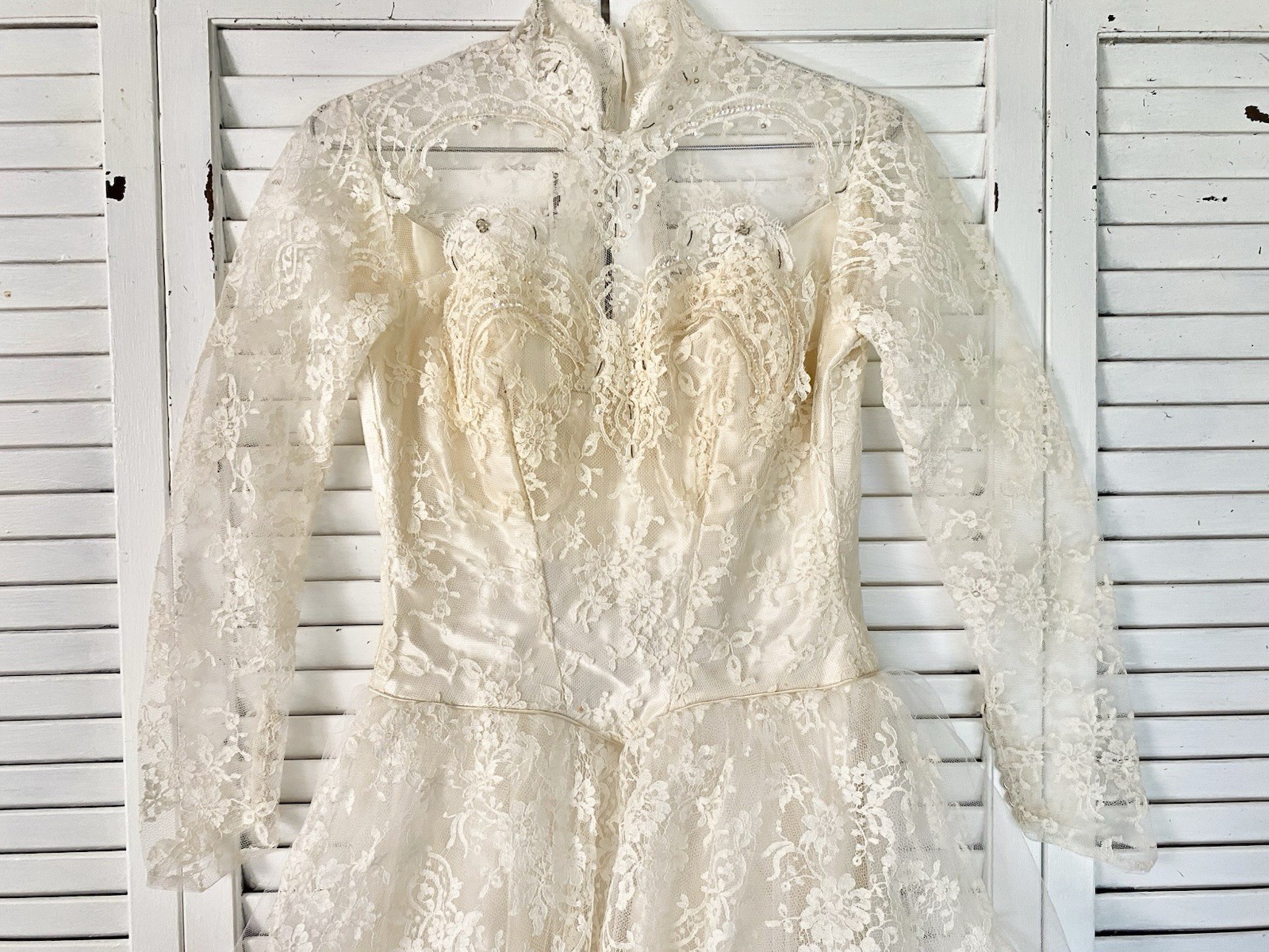 1950’s Tea Length Floral Lace DESIGNER Rockabilly WEDDING PARTY DRESS