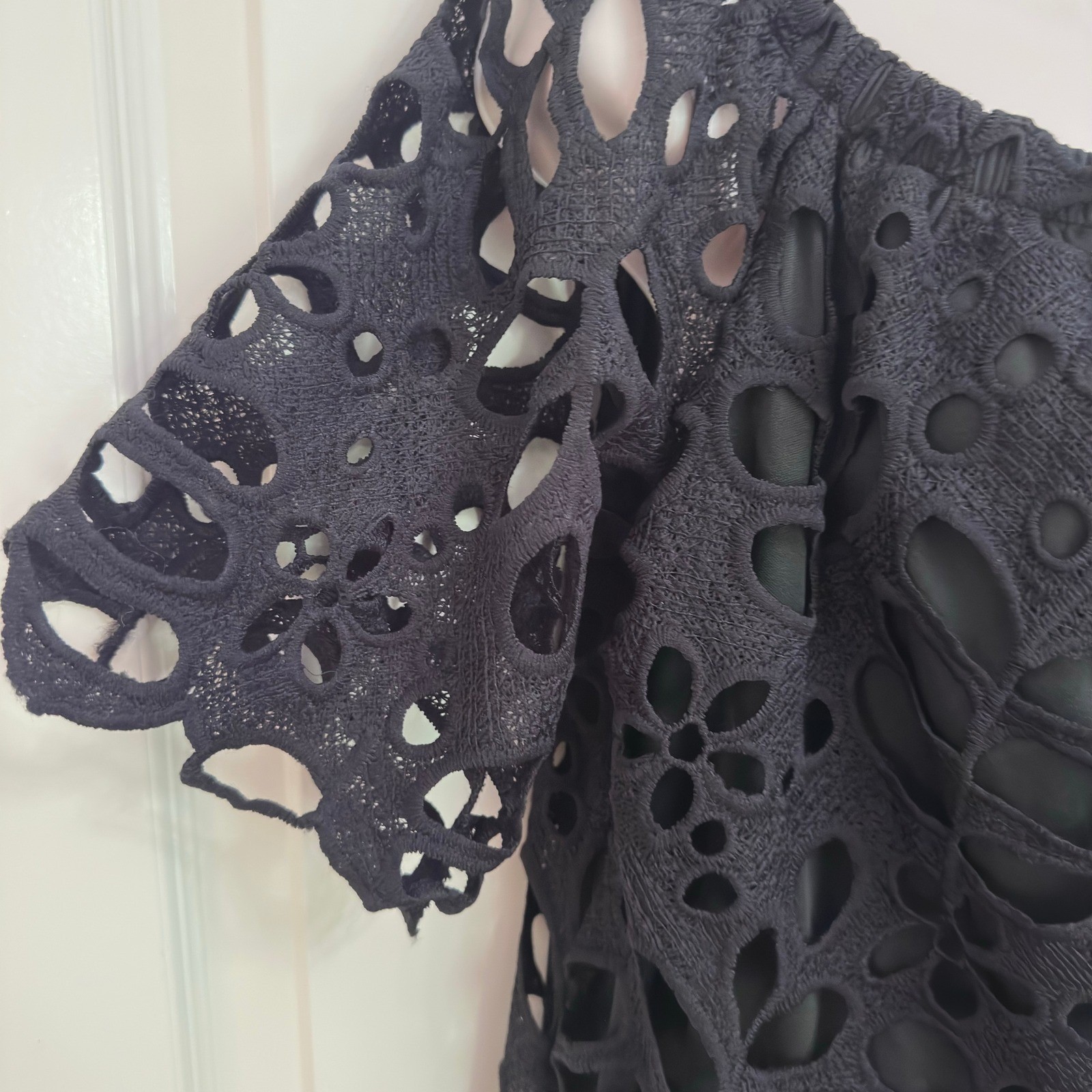 PRETTYGARDEN Women’s XL Black Floral Cutout Lace Shift Dress NWT Modest