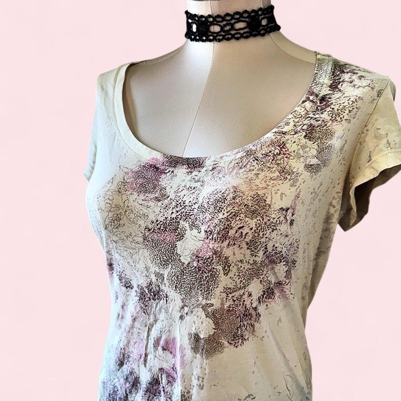 Vintage Calvin Klein soft cream cap sleeve top