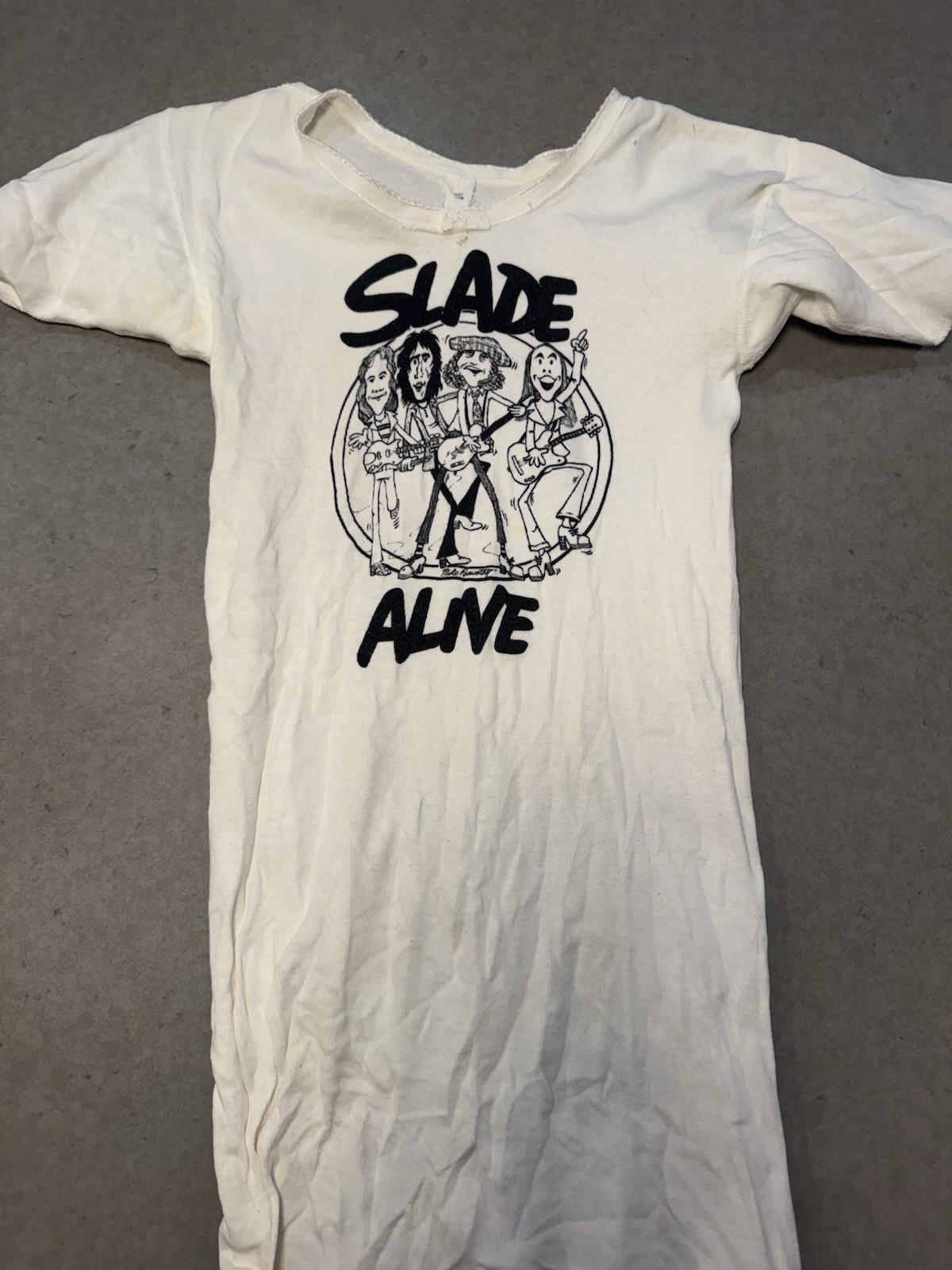 Slade Alive! Vintage 1972 Women’s Rib Knit Promotional T-Shirt