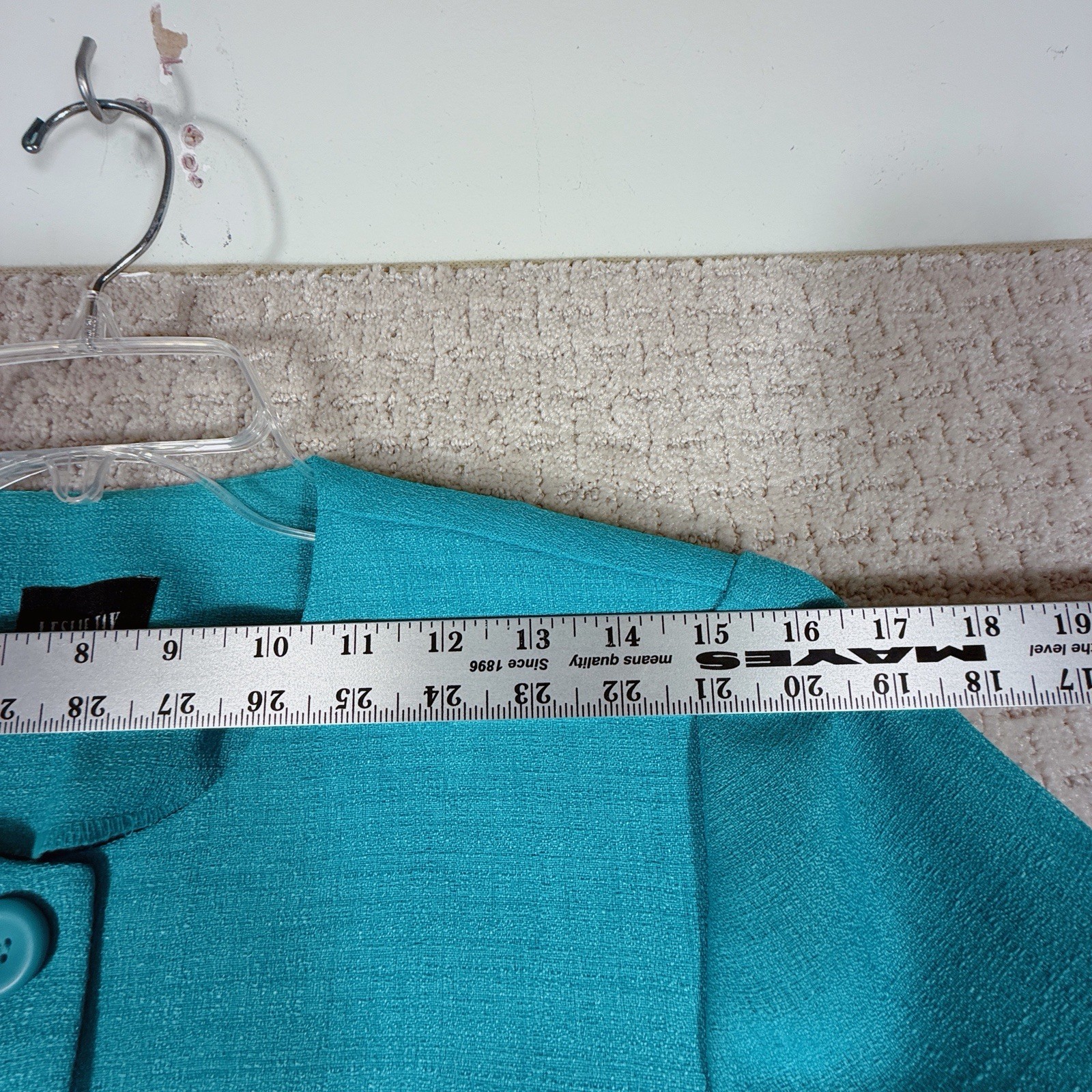 Vintage Leslie Fay Petite 3 Pc Set Size 10P Teal Pleated Skirt Blouse Secretary