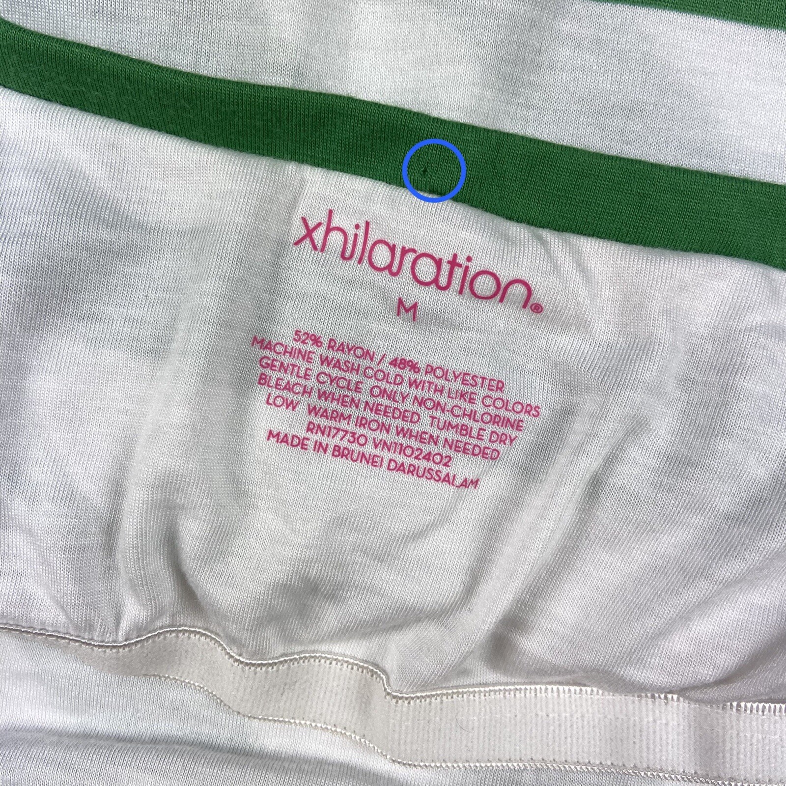 Xhilaration VTG Y2K Green Striped Tube Top Preppy M