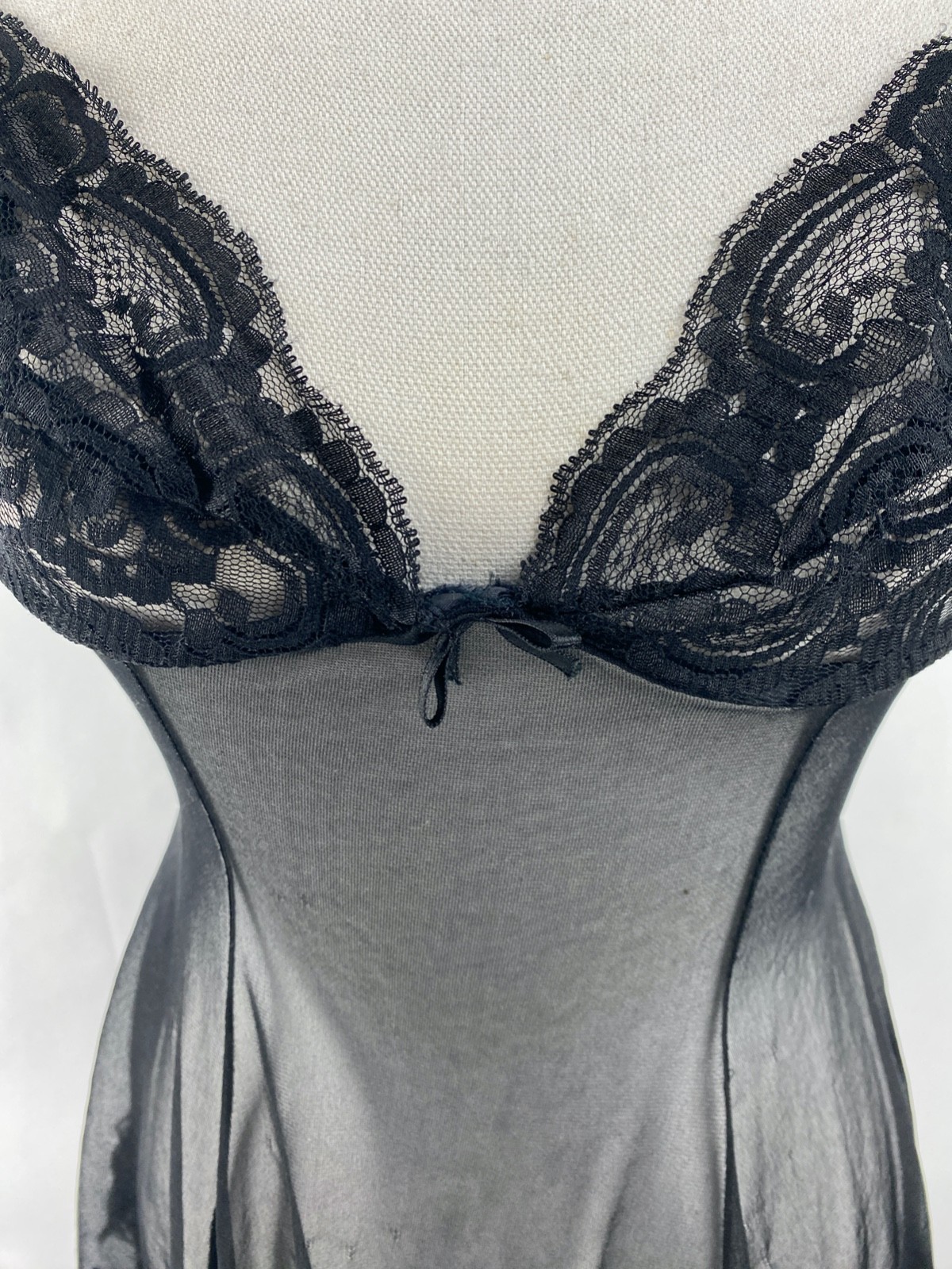 Andrea Kristoff for Escante Vtg 80s Lingerie Size S Intimate Nighty Lace Sheer