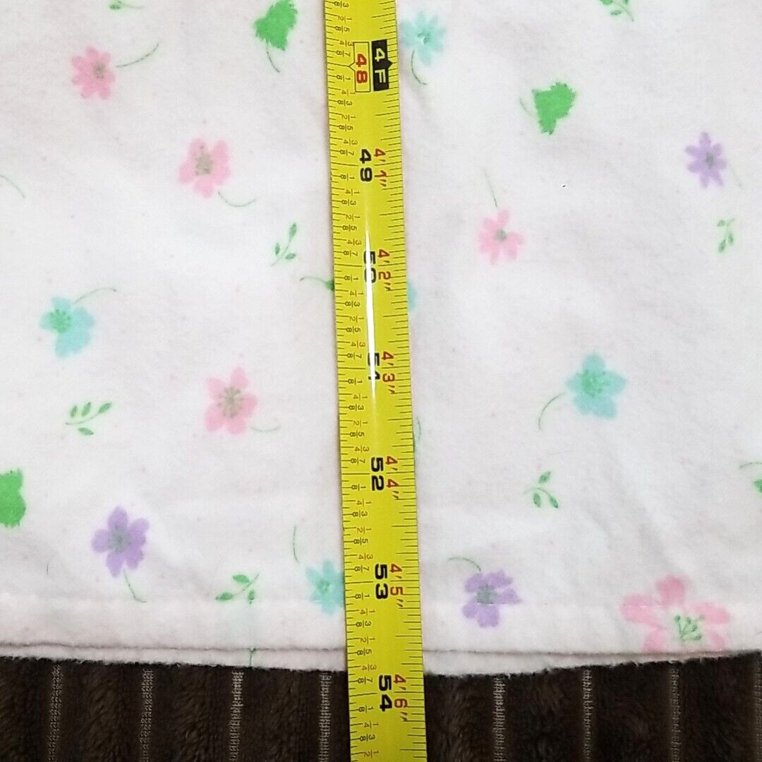 Vtg Sears Roebuck Long Flannel Nightgown Womens L 16-18 Pink Floral Granny 70s
