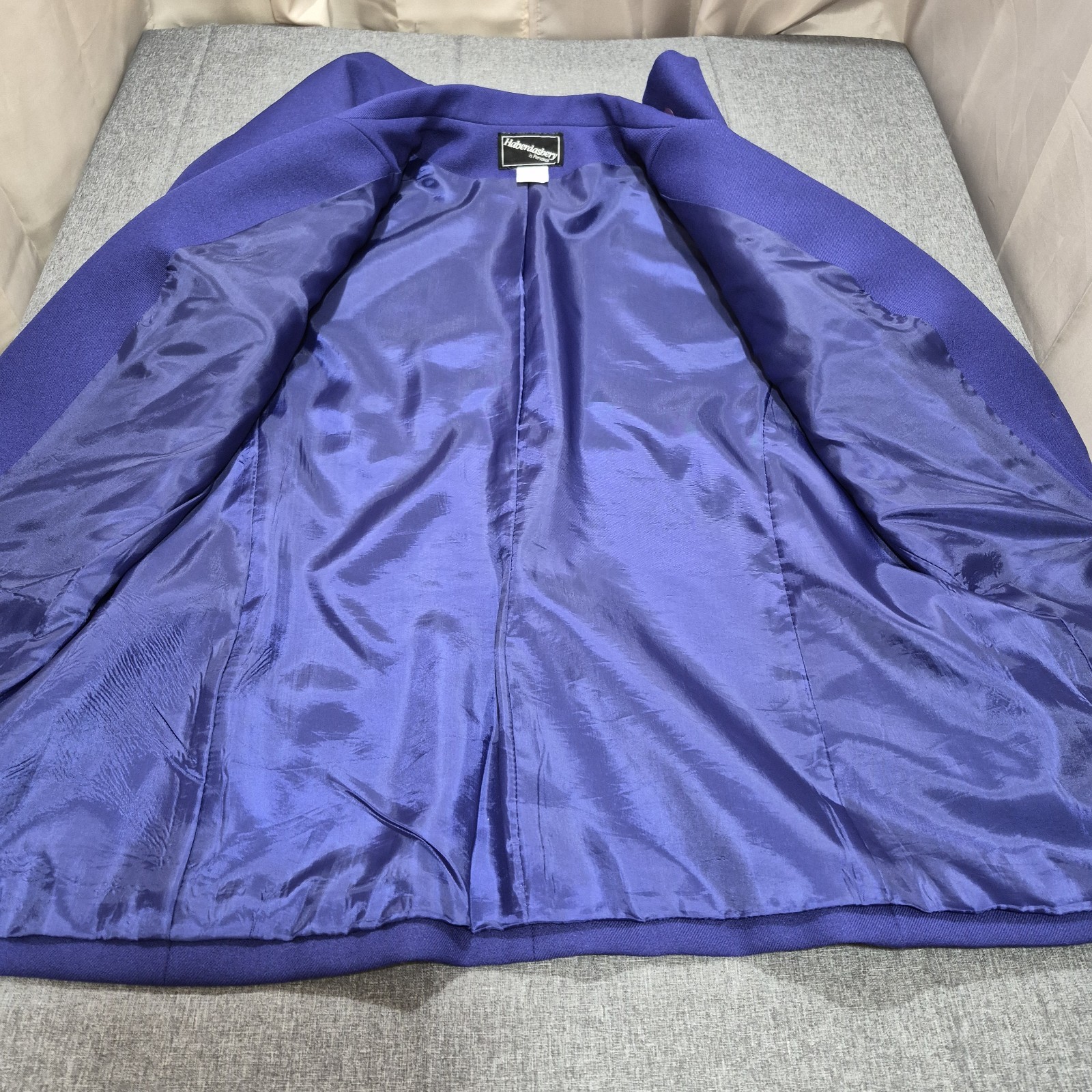 Vintage Haberdashery Women’s Classic Blazer Two Button Jacket Size 12 Purple