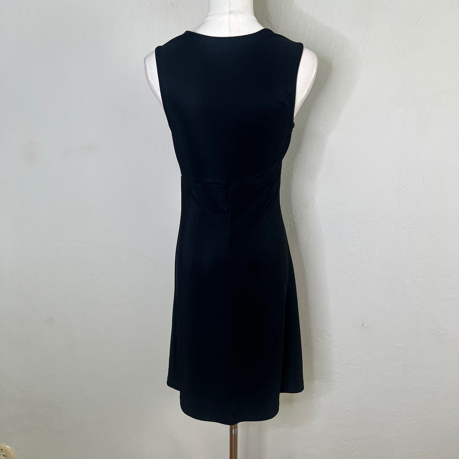 Byer Too California Vintage 90s Striped Sleeveless Dress Black Blue Small USA