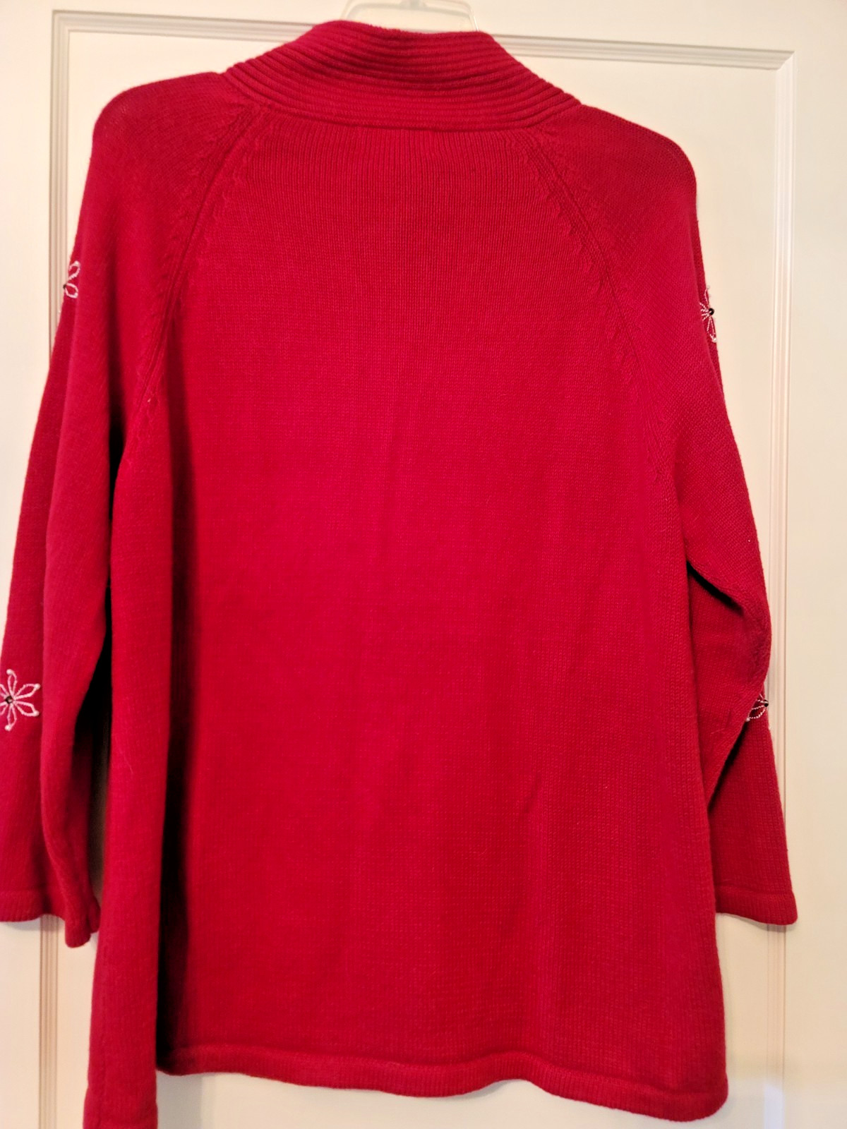 VTG XXL Women’s Christmas Knit Sweater Mandal Bay Red with Applique Snowmen