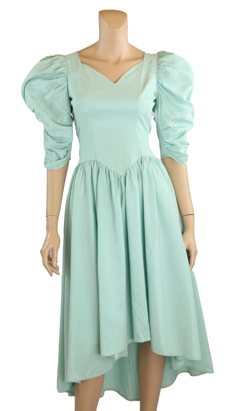 Do You Love Me? Vintage 80s Mint Green Taffeta Party Prom Bridesmaid Dress sz 10